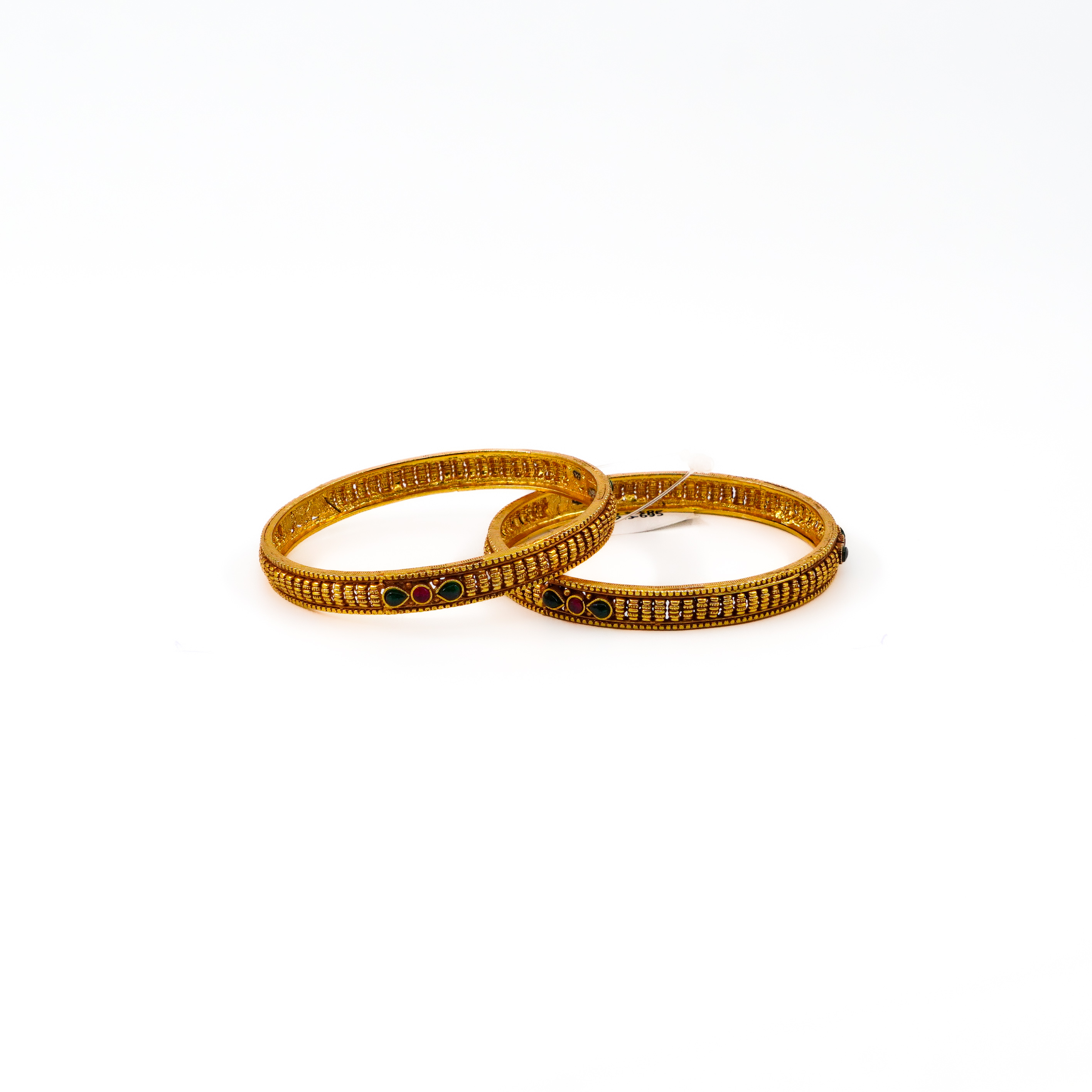 Raag Silver Jewellery Basheerbagh - Gold Polish Stone Bangles