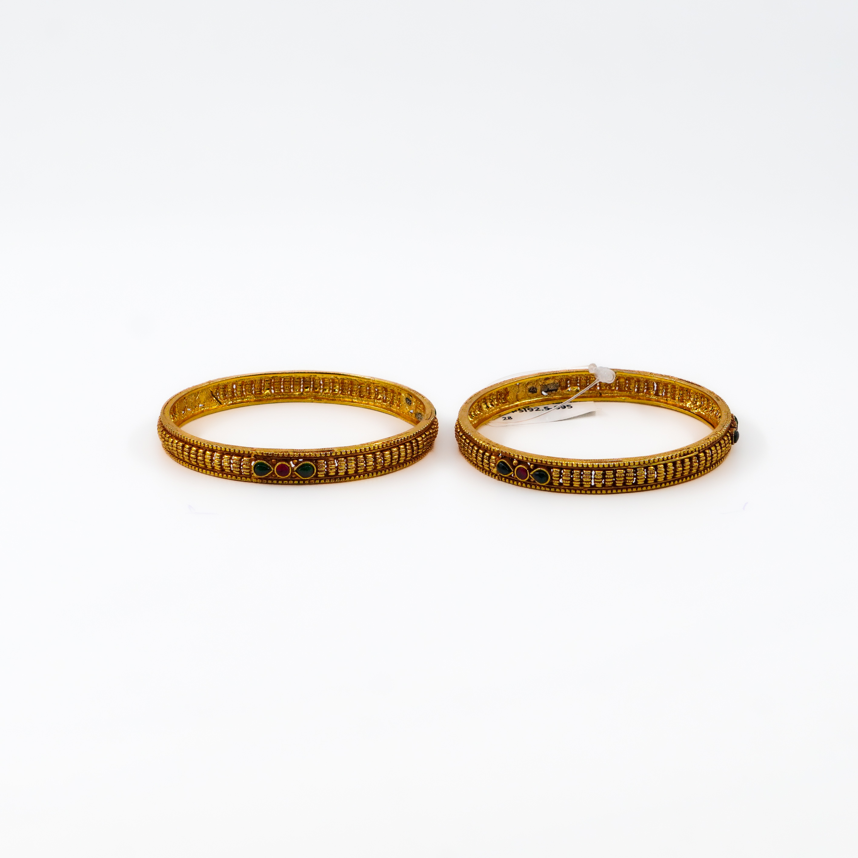 Raag Silver Jewellery Basheerbagh - Gold Polish Stone Bangles