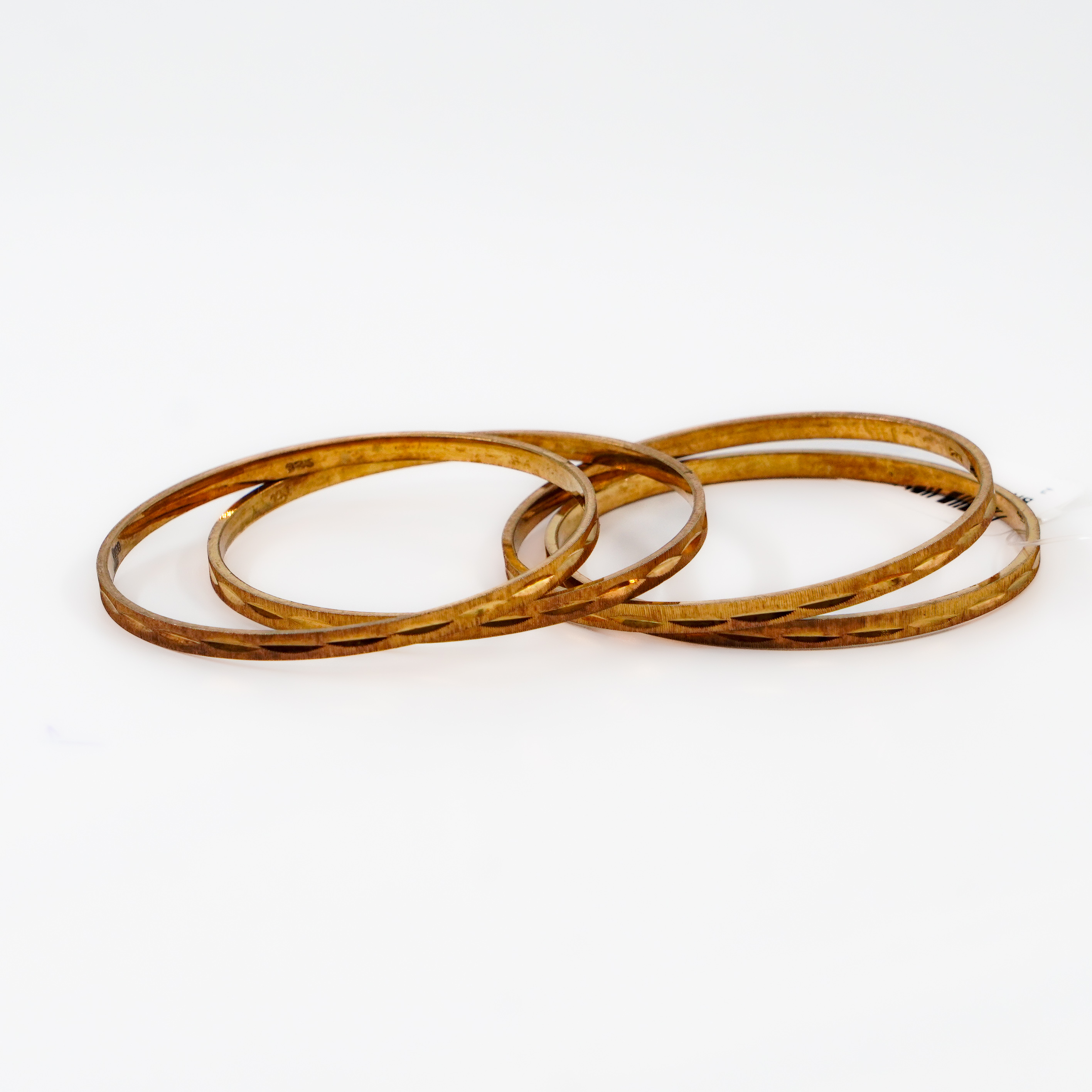 Raag Silver Jewellery Basheerbagh - Gold Patterned Bangles