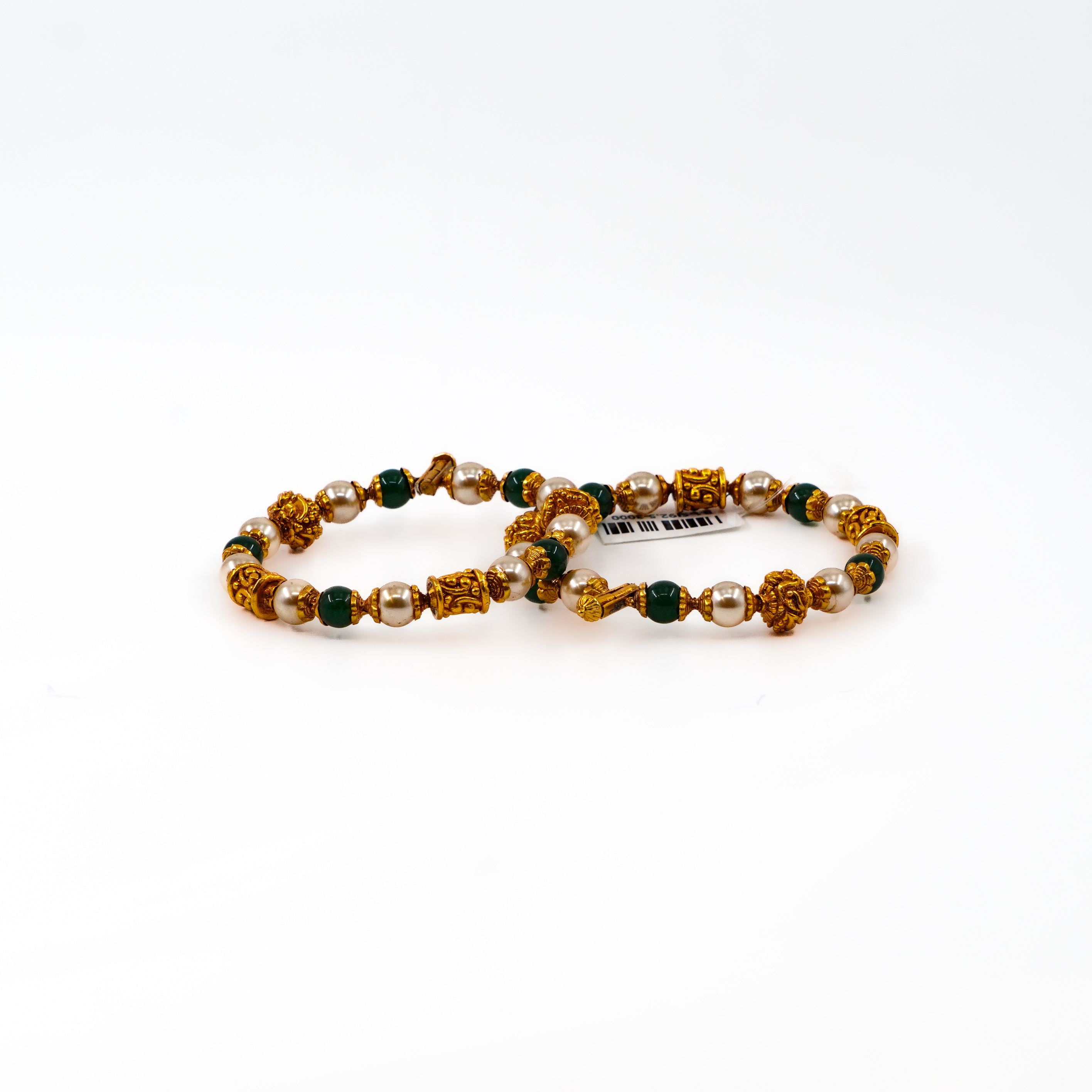 Raag Silver Jewellery Basheerbagh - Gold Plated Pearl Bangles