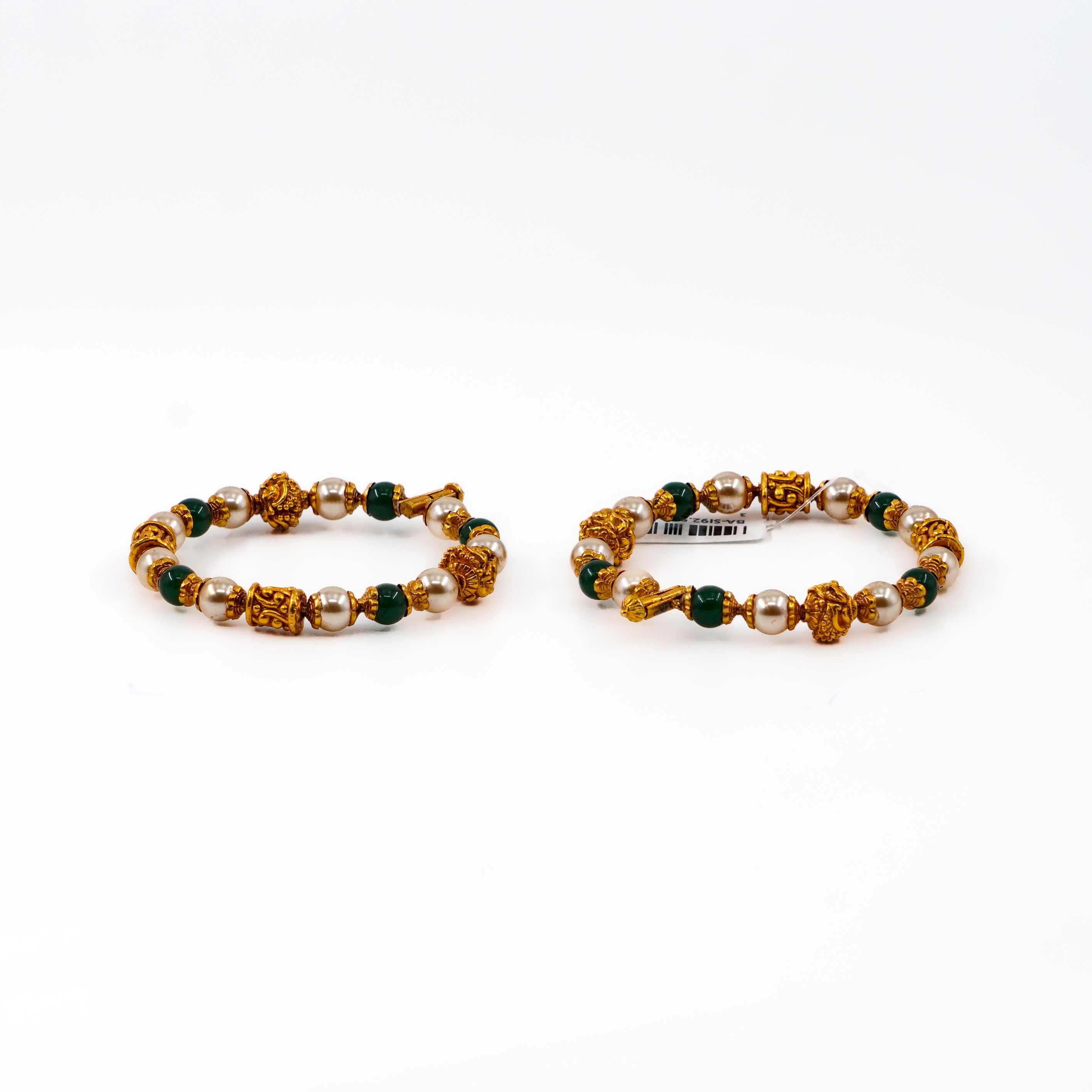 Raag Silver Jewellery Basheerbagh - Gold Plated Pearl Bangles