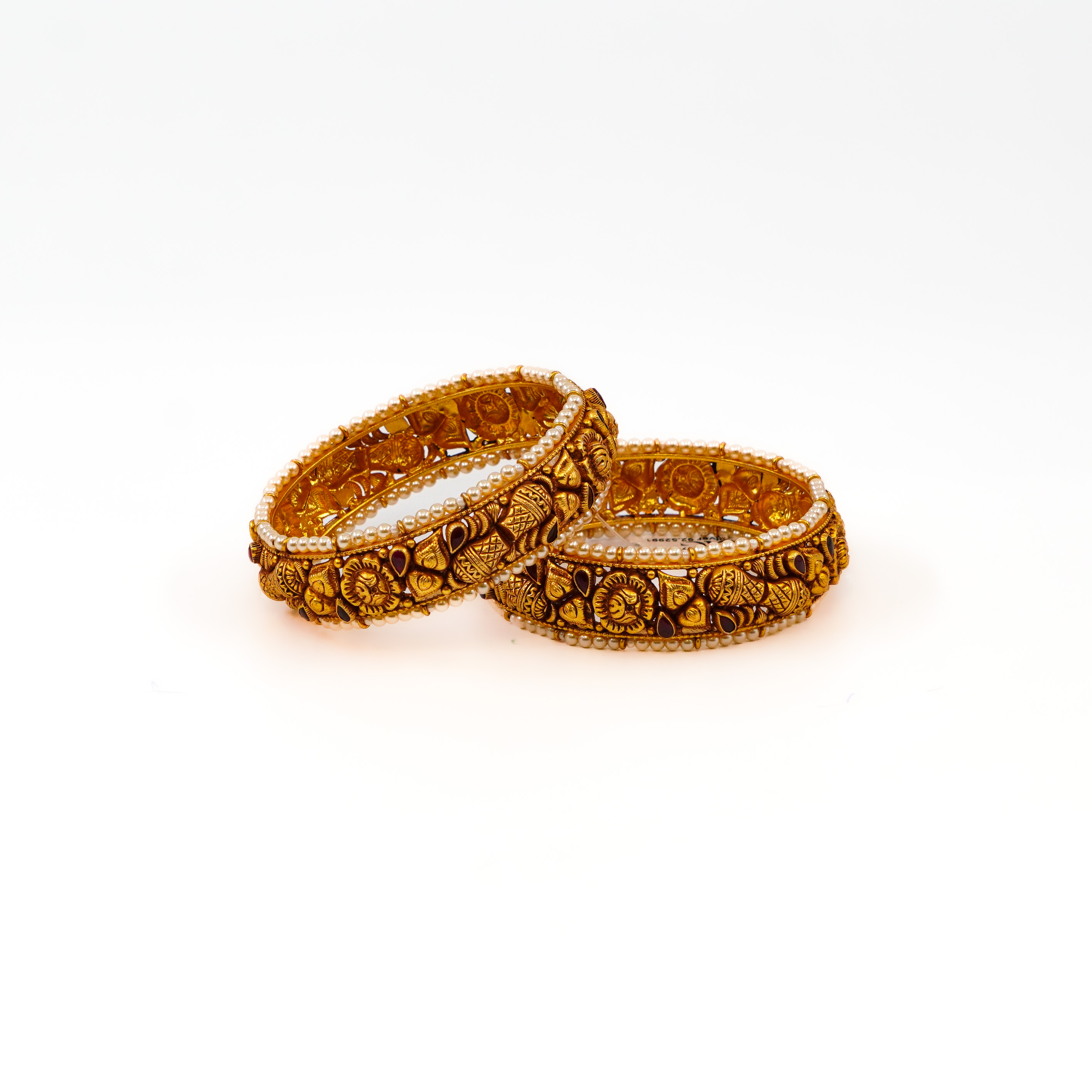 Raag Silver Jewellery Basheerbagh - Antique Pearl Bangles