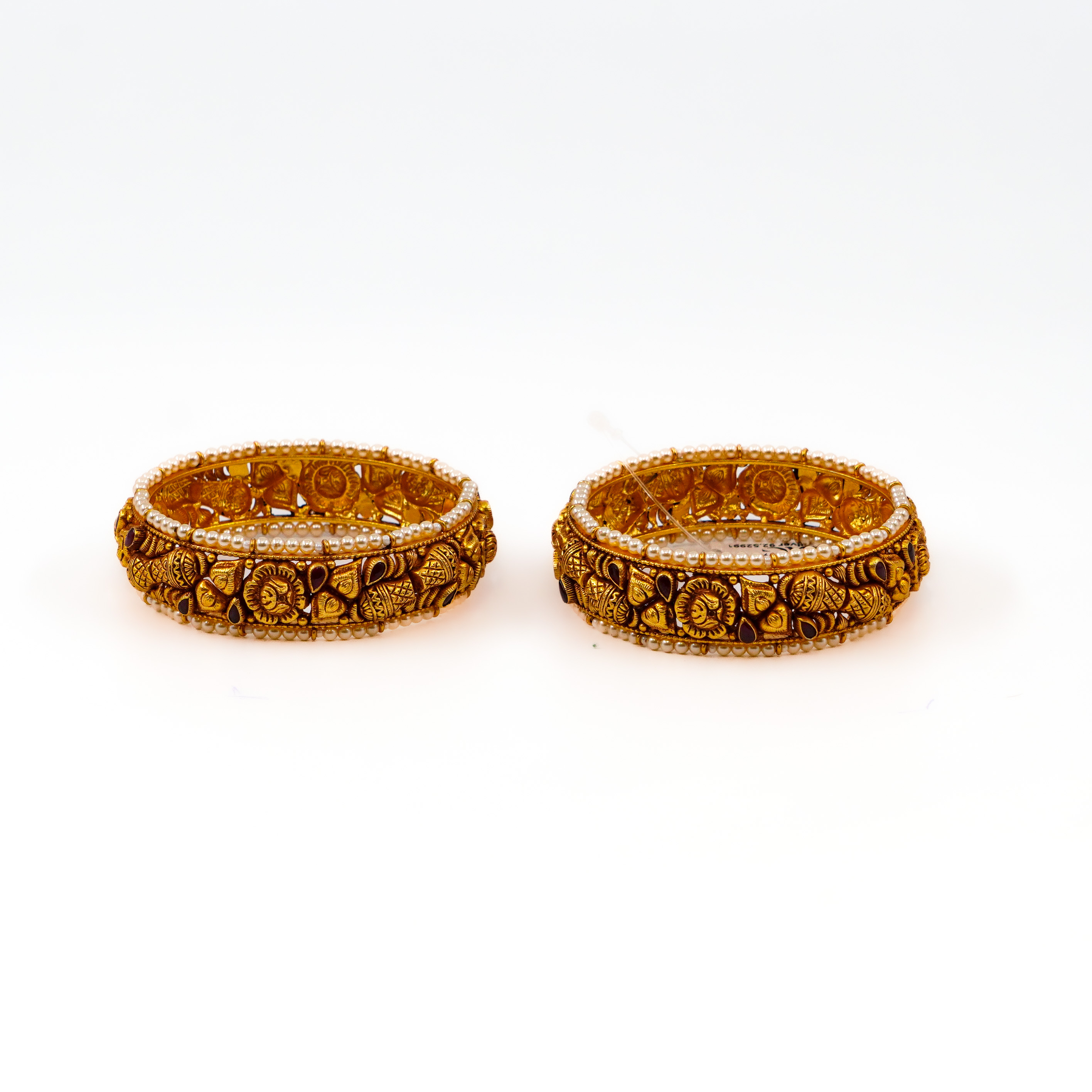 Raag Silver Jewellery Basheerbagh - Antique Pearl Bangles