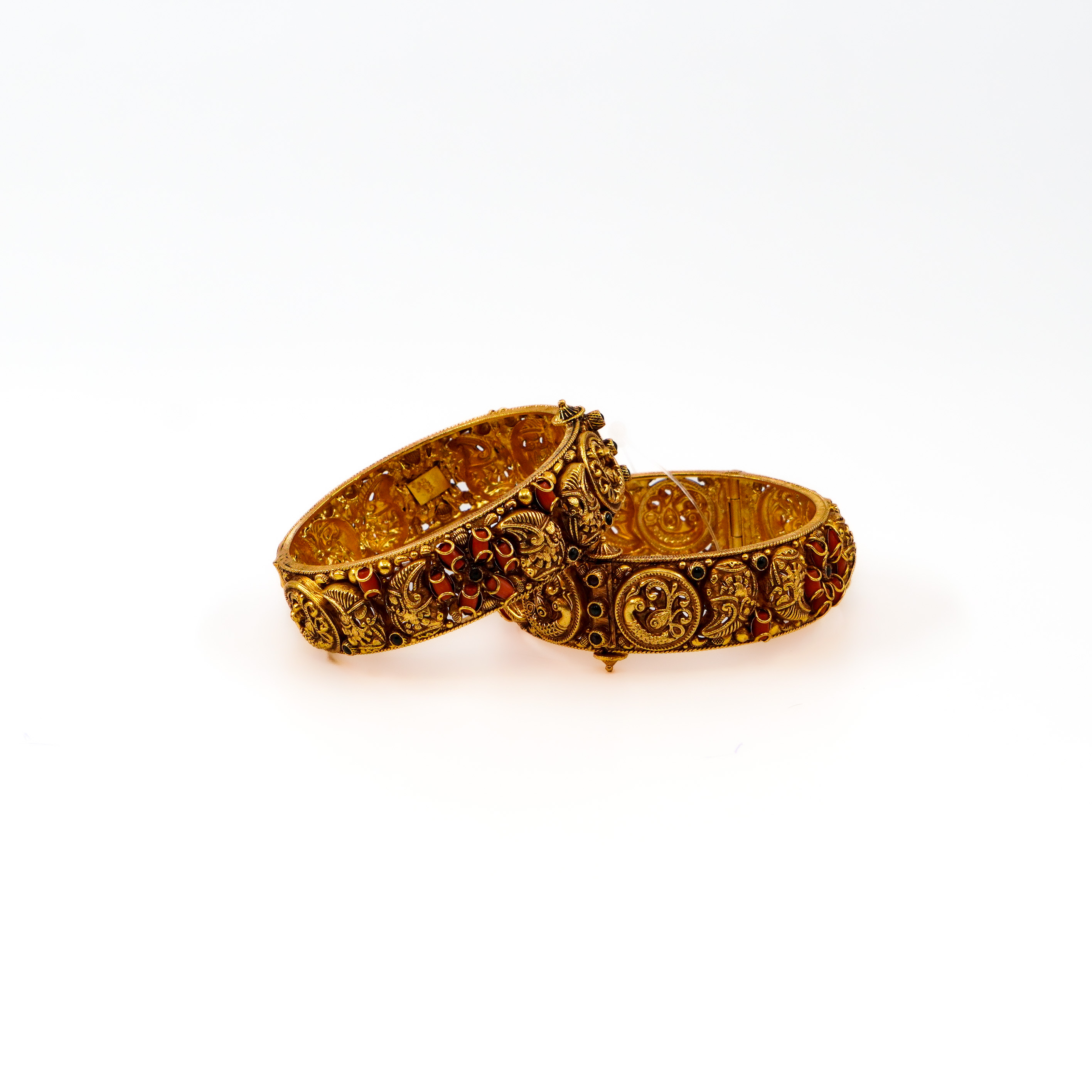 Raag Silver Jewellery Basheerbagh - Ornate Temple Bangles