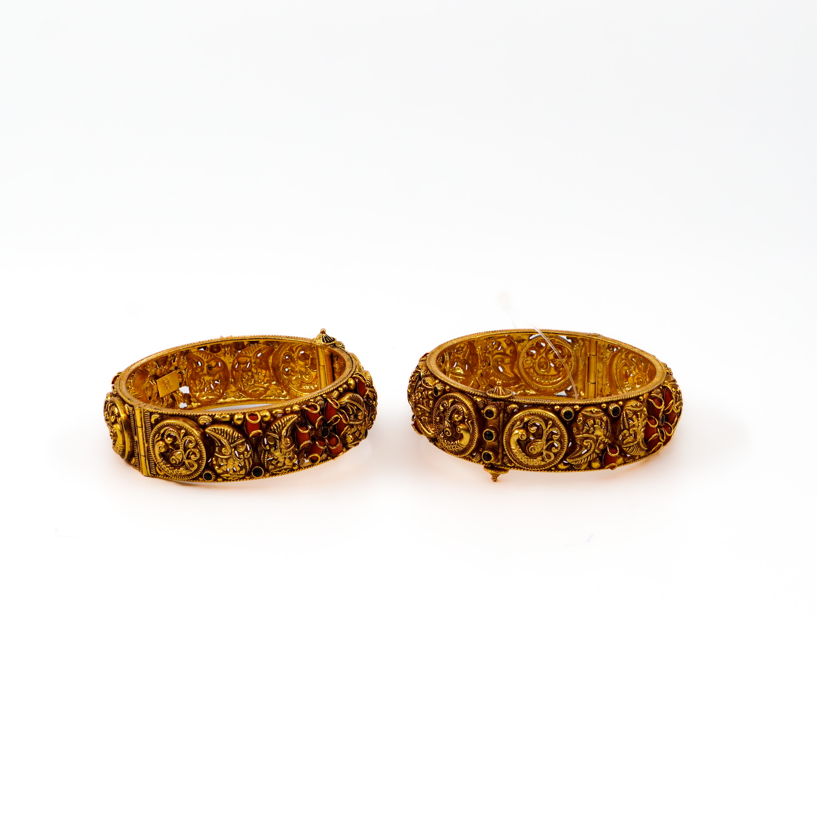 Raag Silver Jewellery Basheerbagh - Ornate Temple Bangles