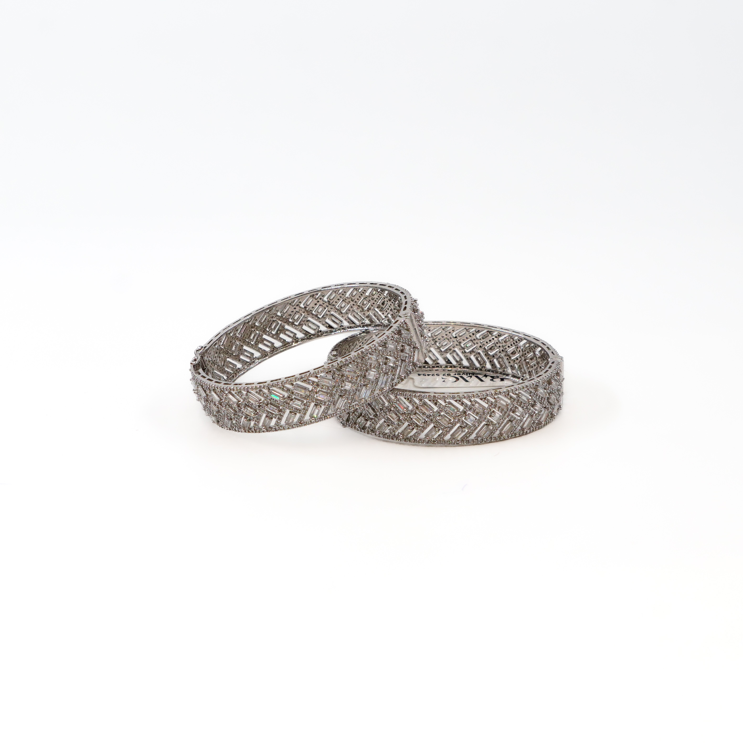 Raag Silver Jewellery Basheerbagh - CZ Baguette Bangles