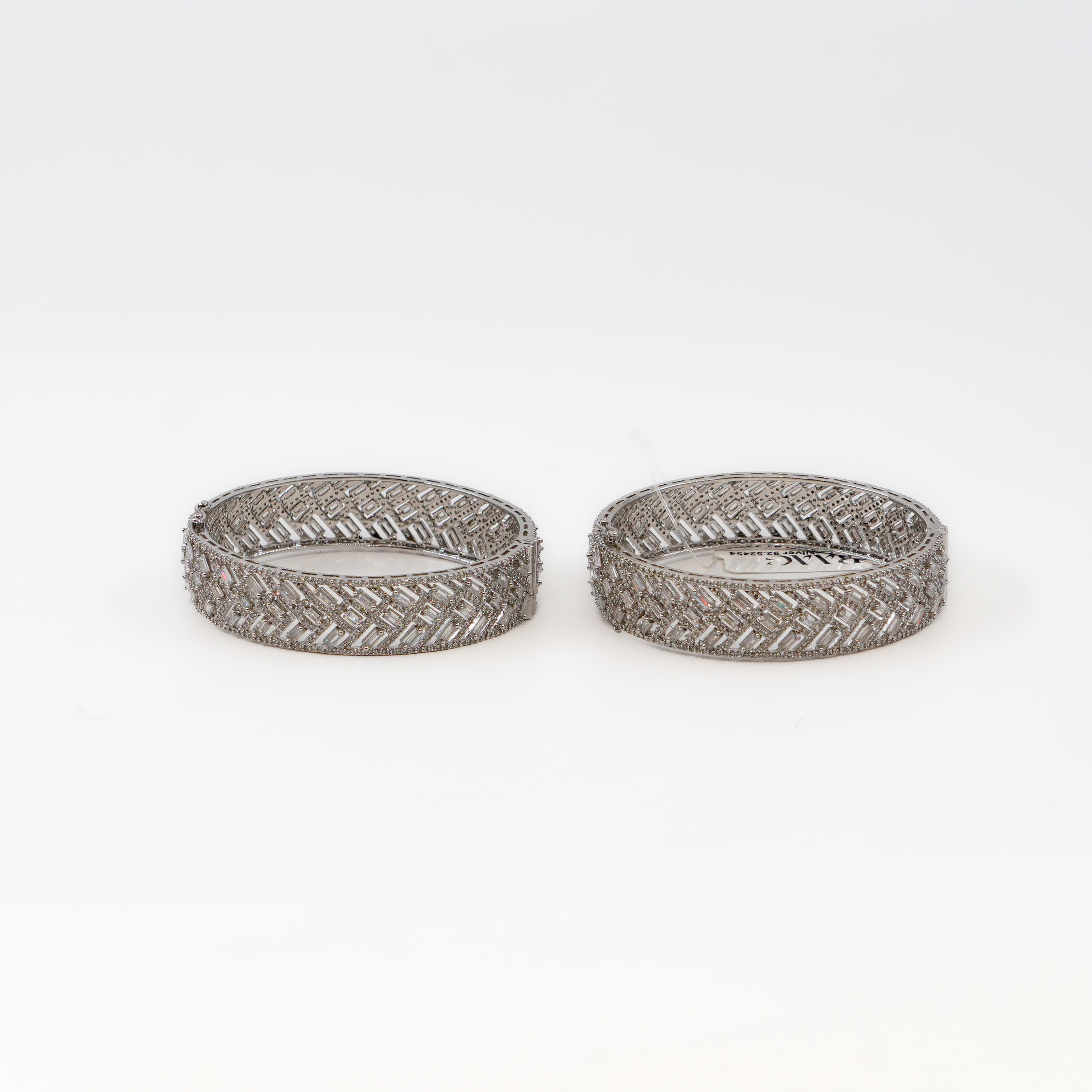 Raag Silver Jewellery Basheerbagh - CZ Baguette Bangles