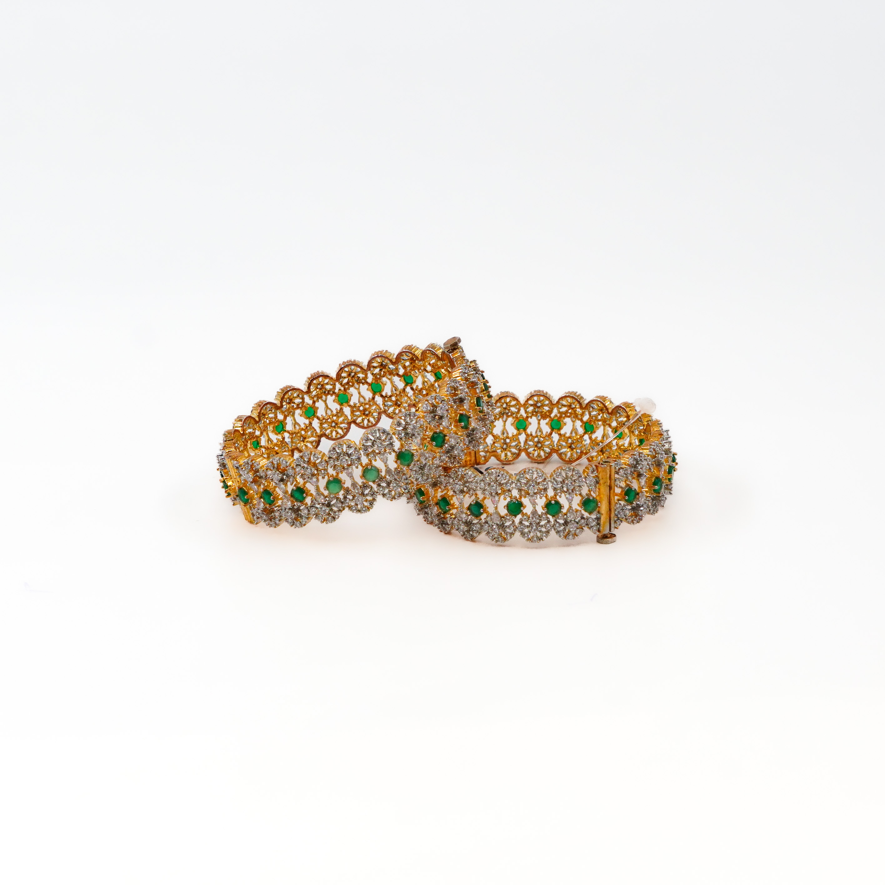Raag Silver Jewellery Basheerbagh - Gold Stone Bangles