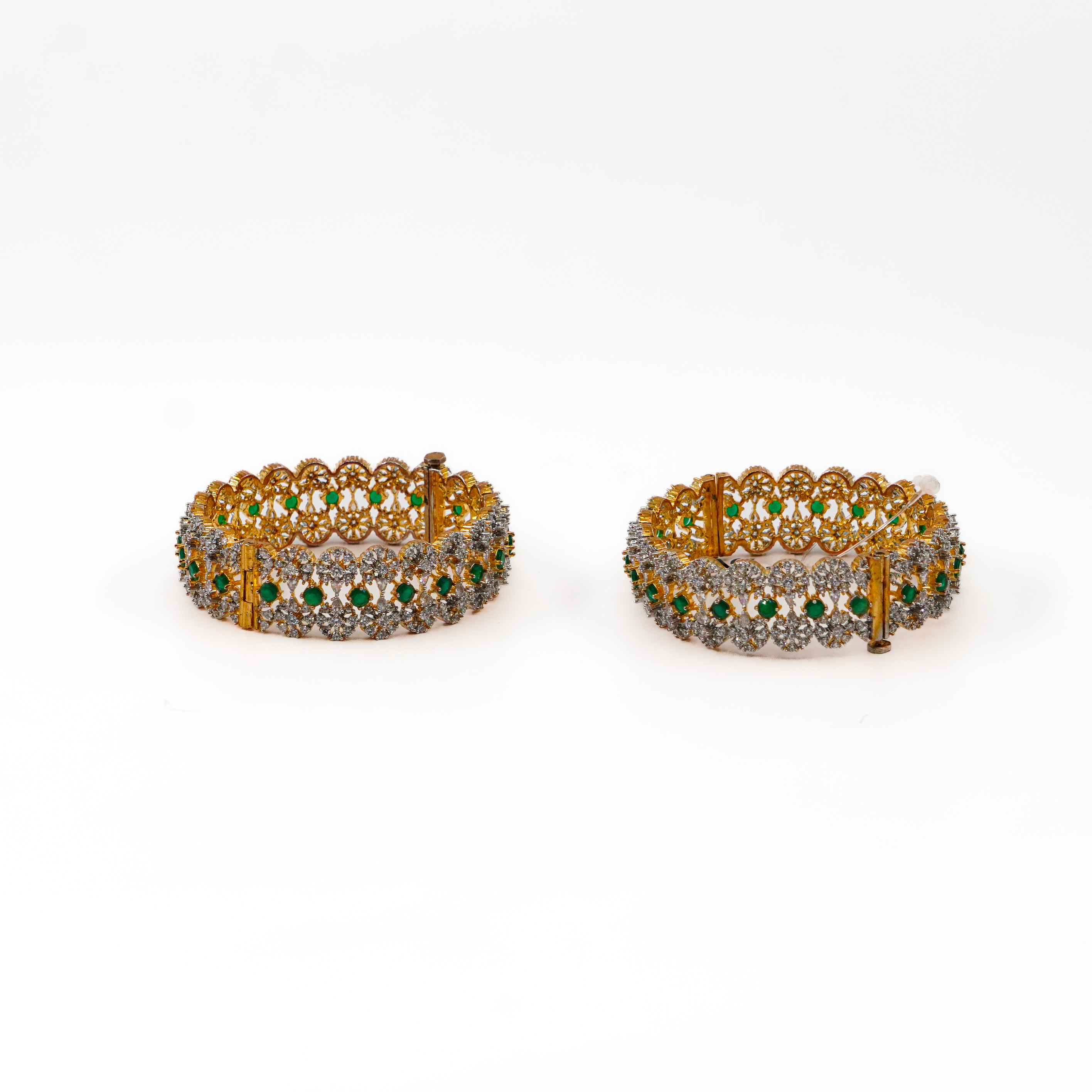 Raag Silver Jewellery Basheerbagh - Gold Stone Bangles