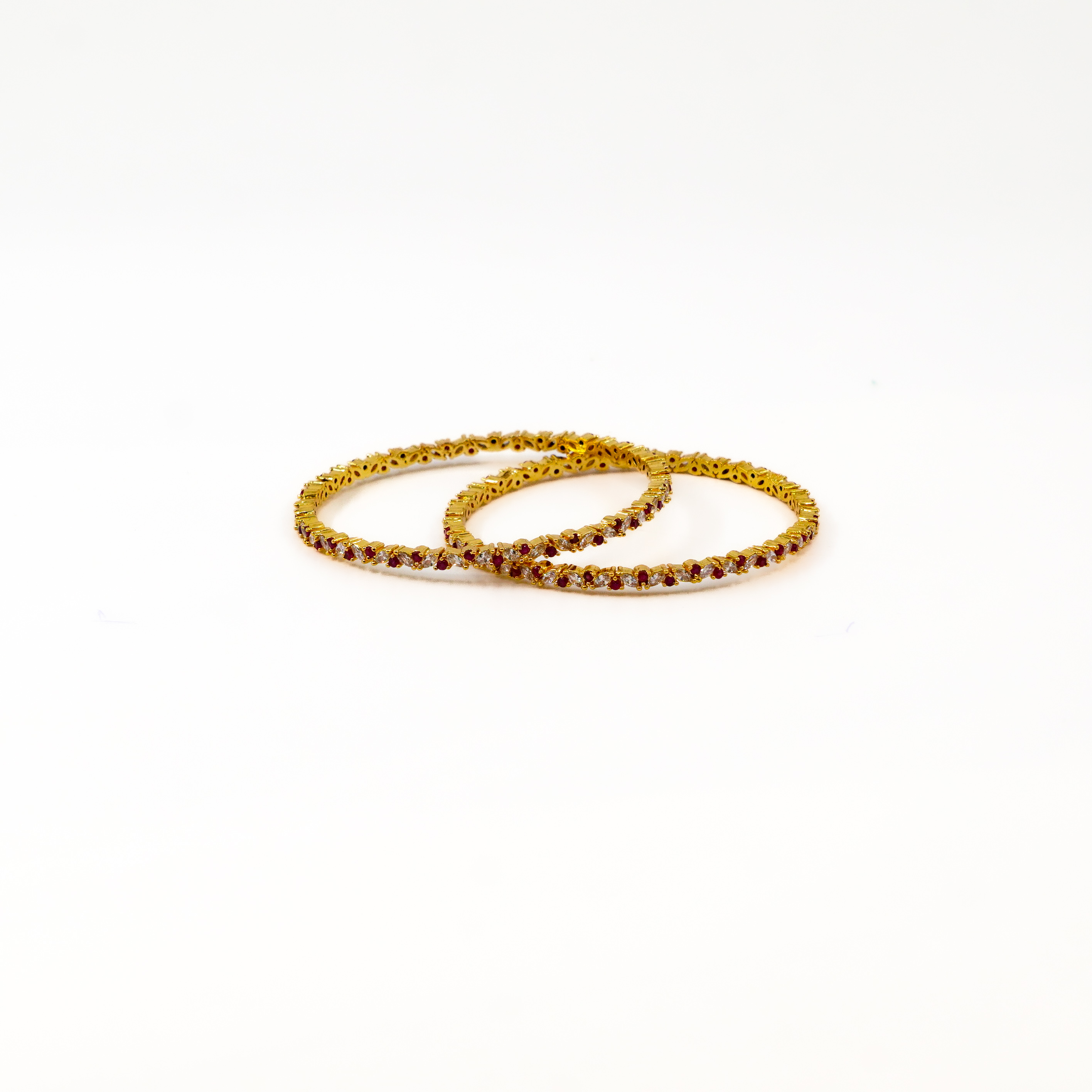 Raag Silver Jewellery Basheerbagh - Ruby AD Bangles