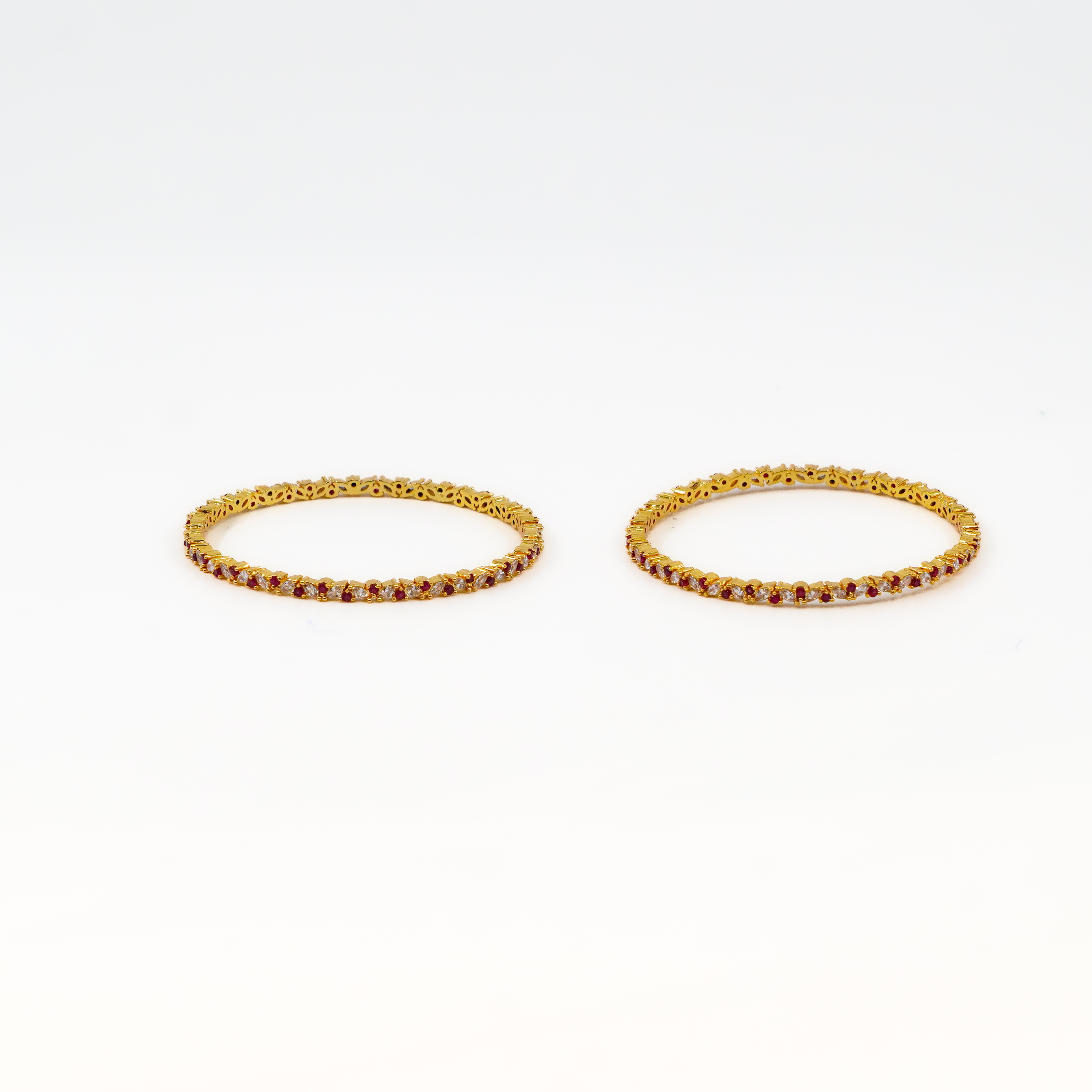 Raag Silver Jewellery Basheerbagh - Ruby AD Bangles