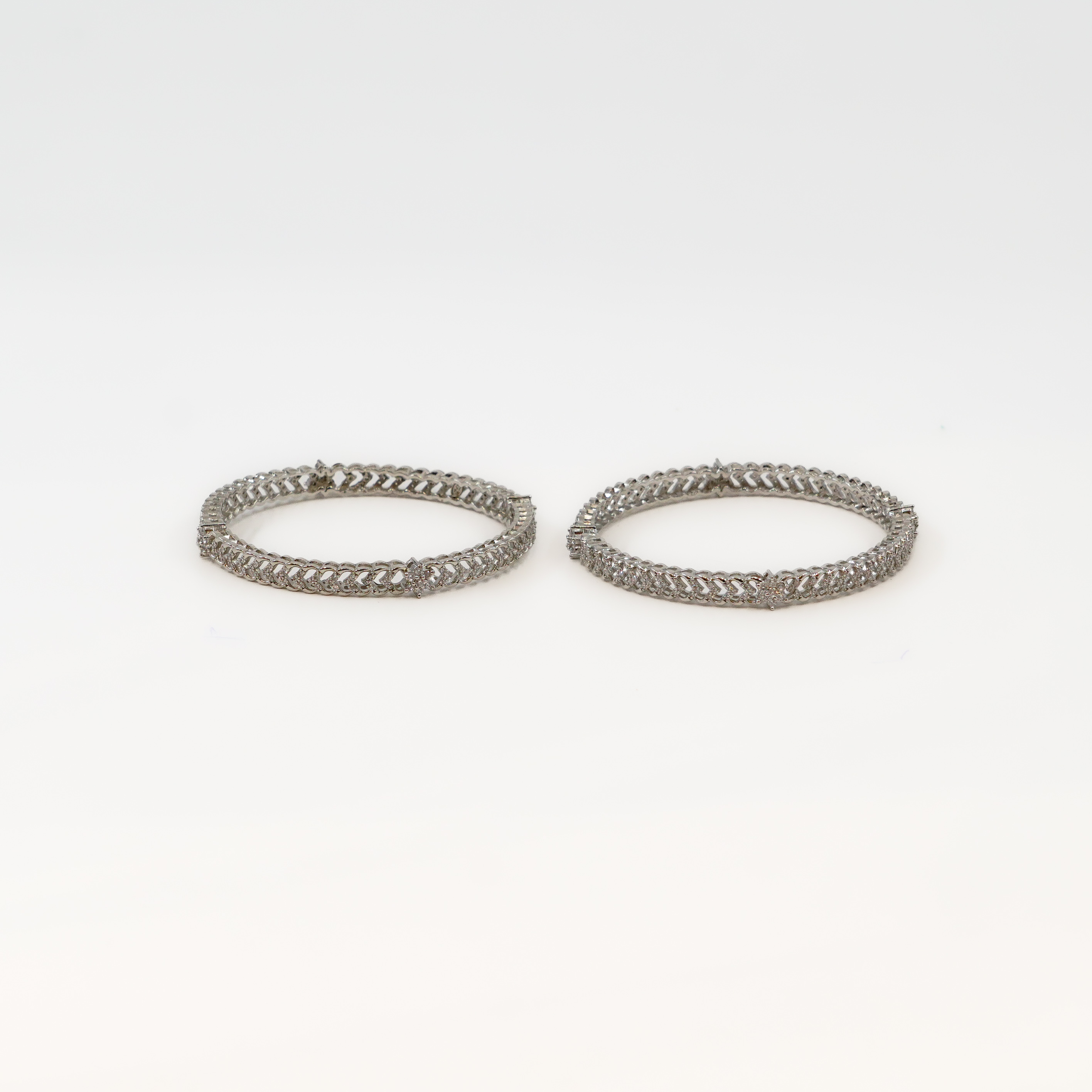 Raag Silver Jewellery Basheerbagh - Interlocking CZ Bangles