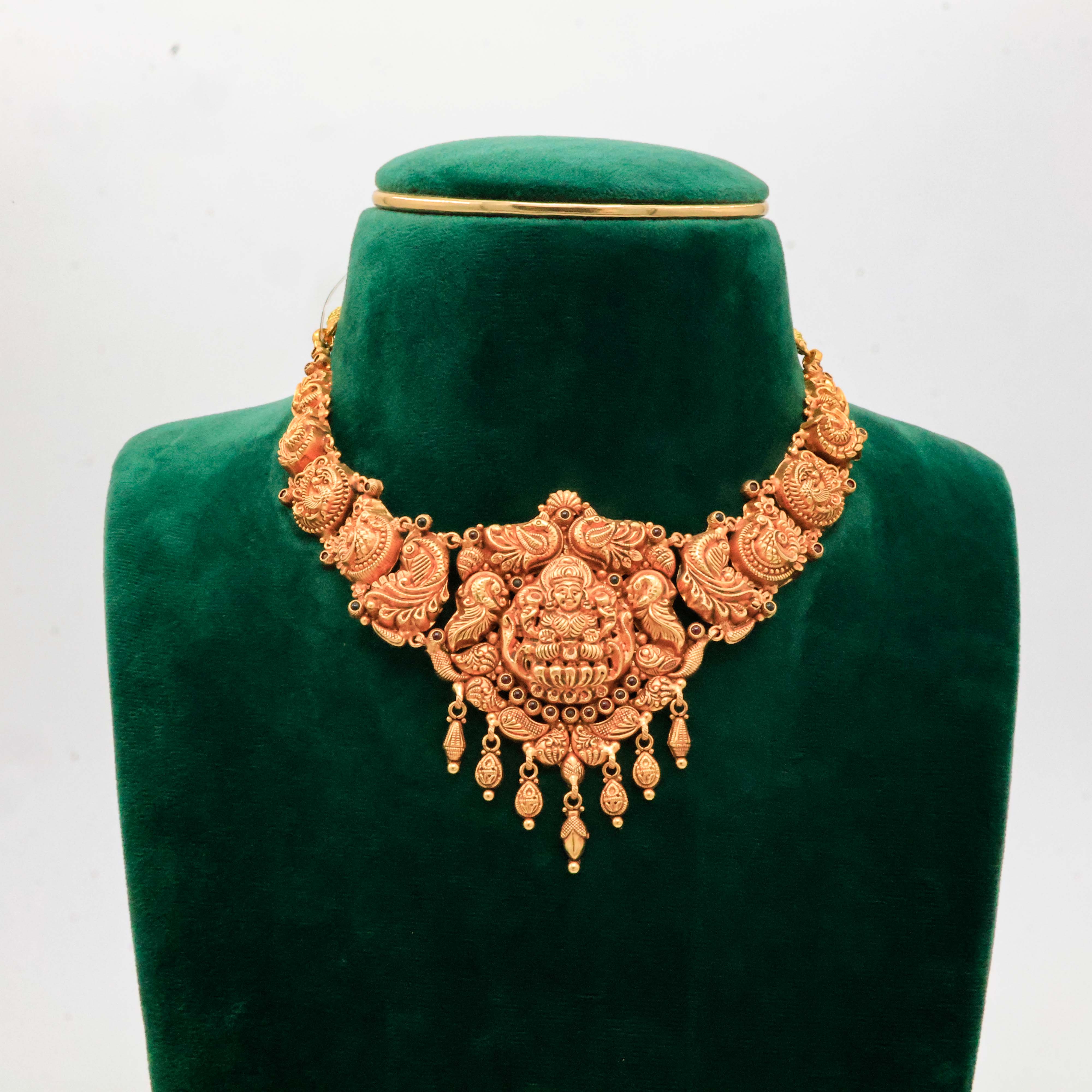 Lakshmi Peacock Necklace Gold