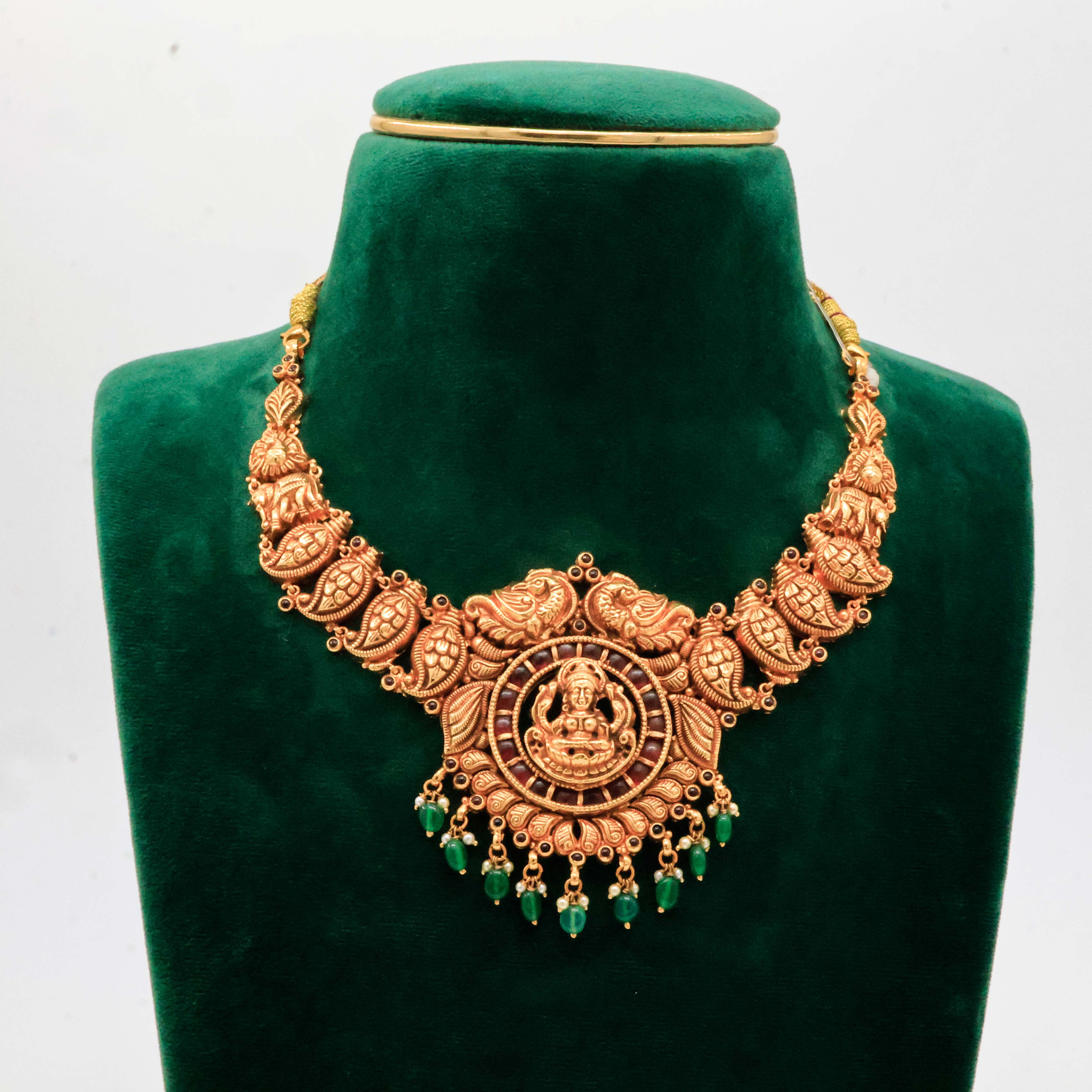 Lakshmi Ruby Green Necklace