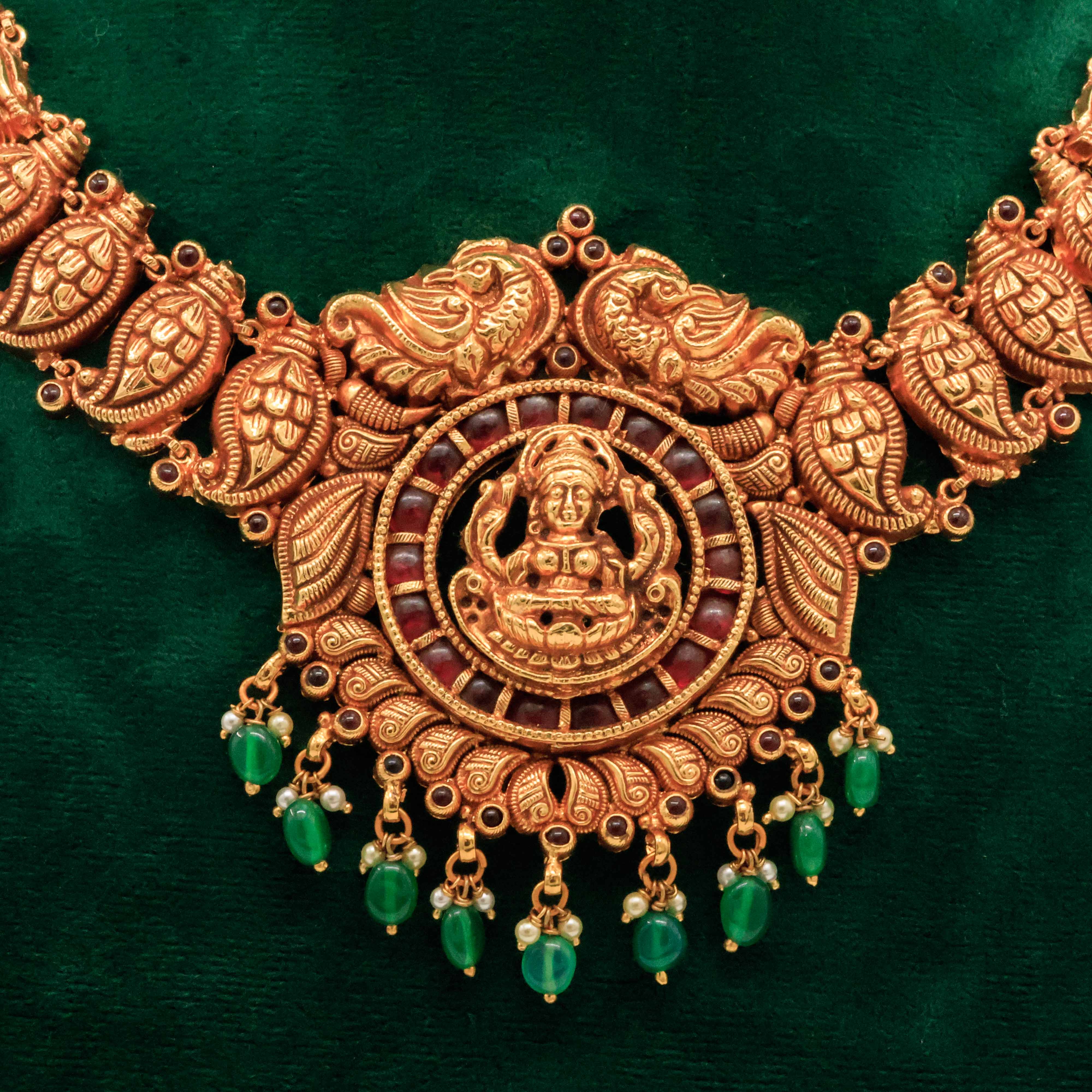 Lakshmi Ruby Green Necklace