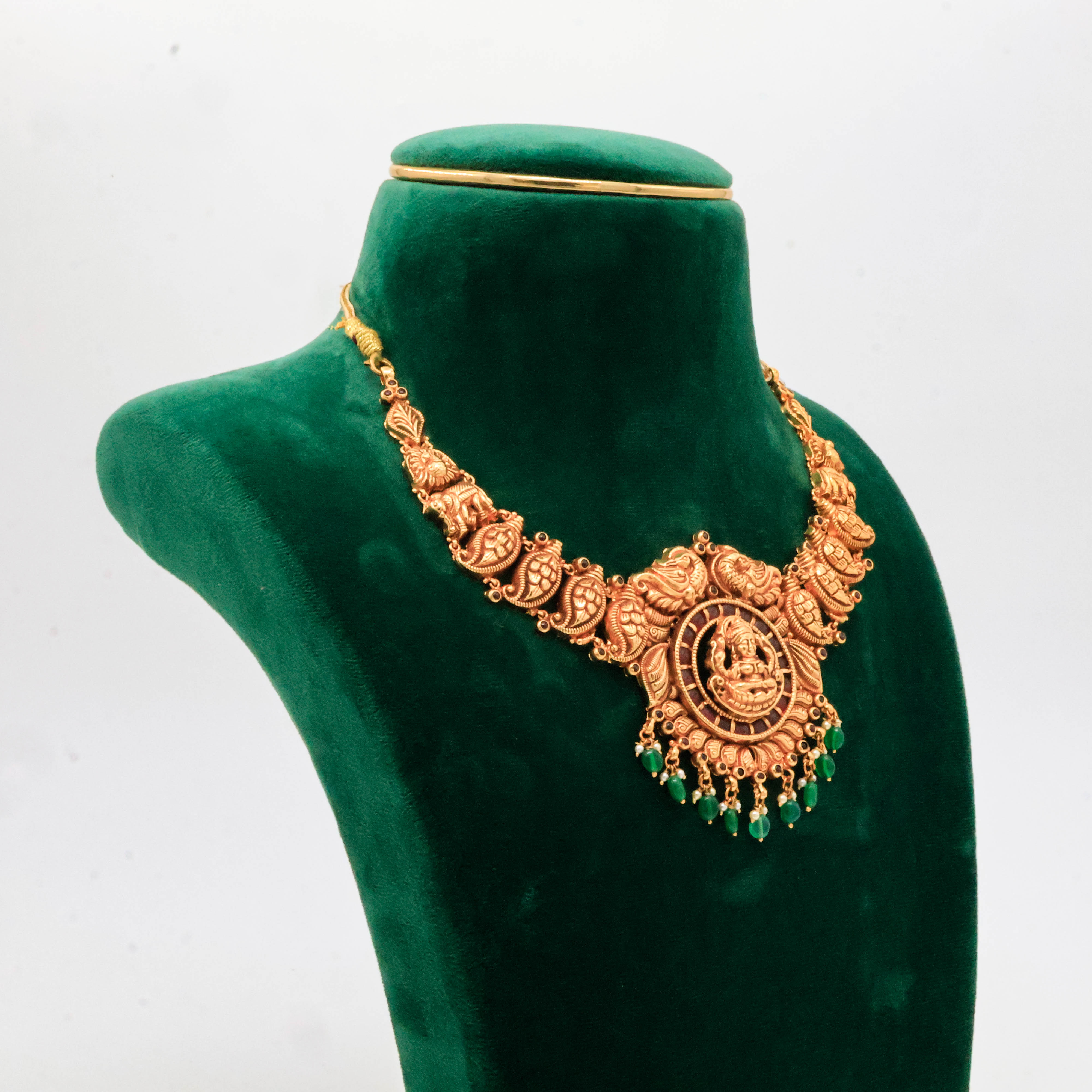 Lakshmi Ruby Green Necklace