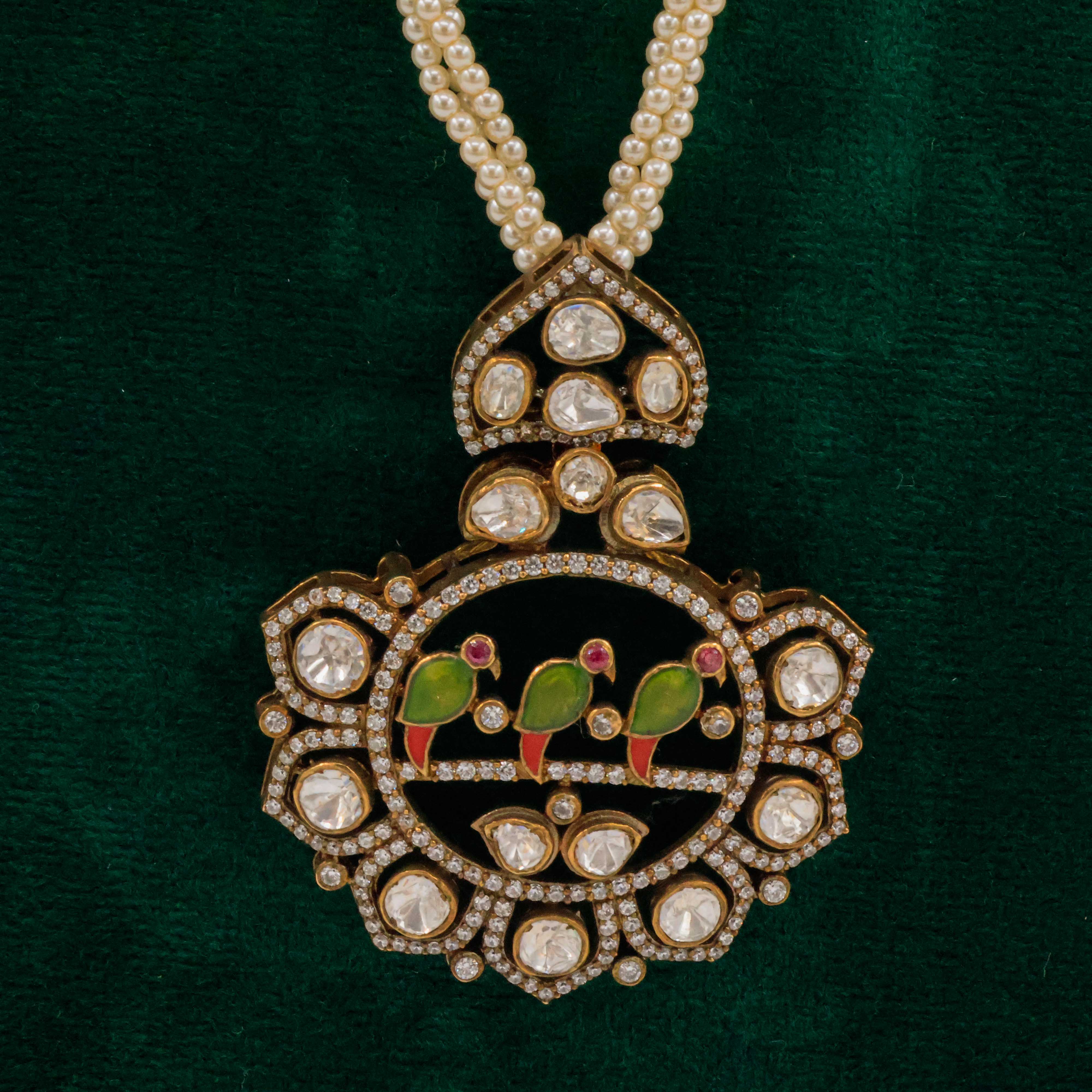 Raag Silver Jewellery Basheerbagh - Parrot Pearl Pendant