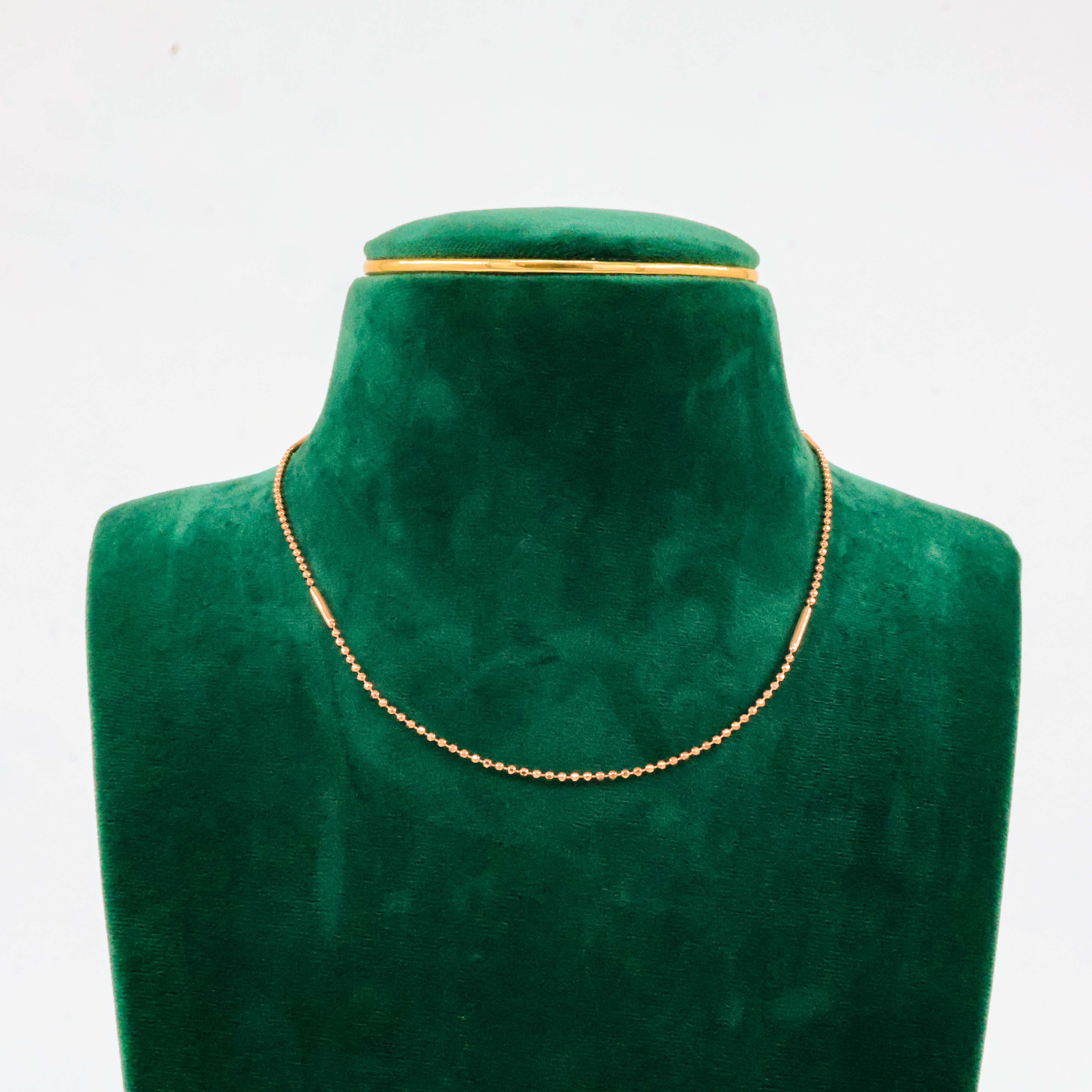 Gold Polish Bar Ball Chain