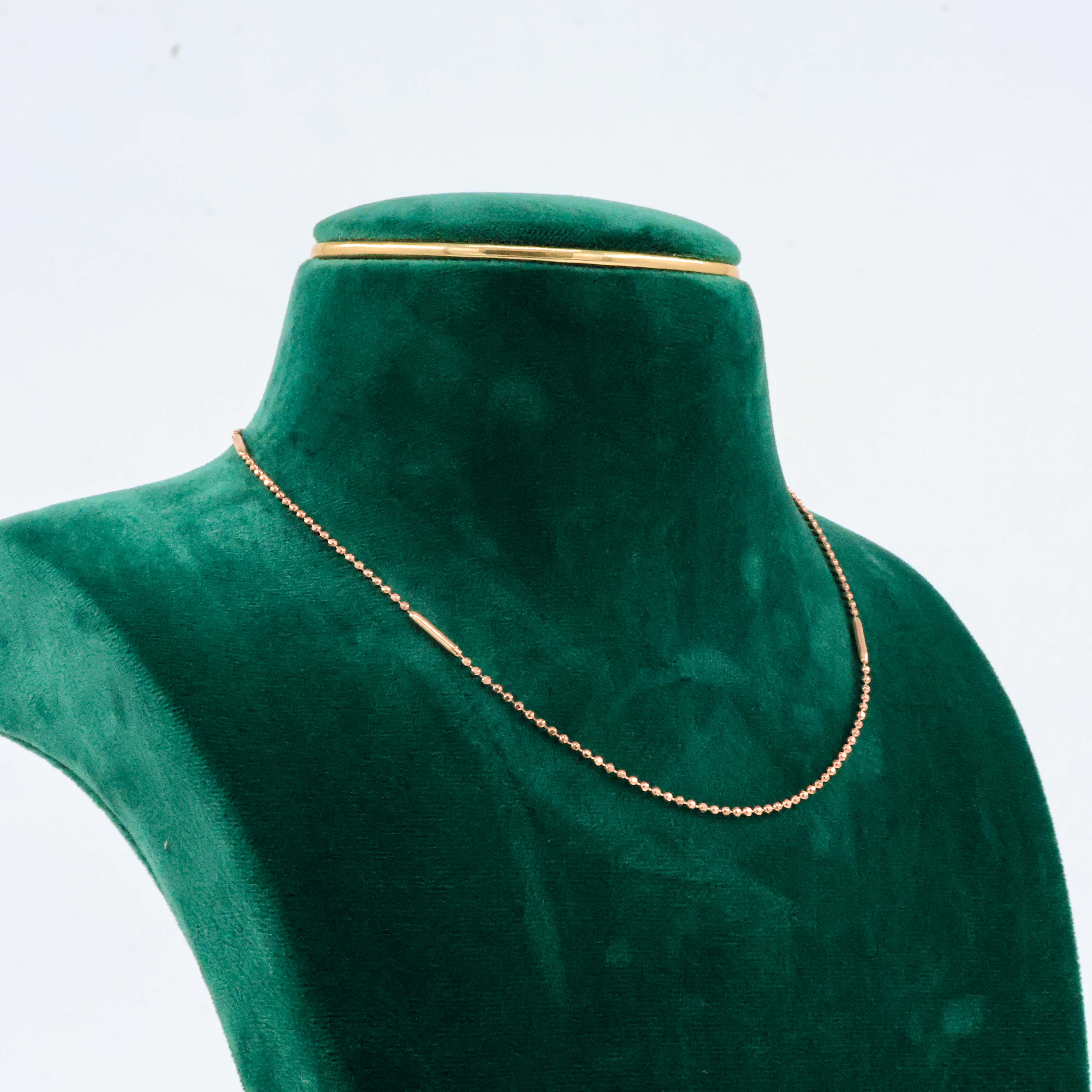 Gold Polish Bar Ball Chain