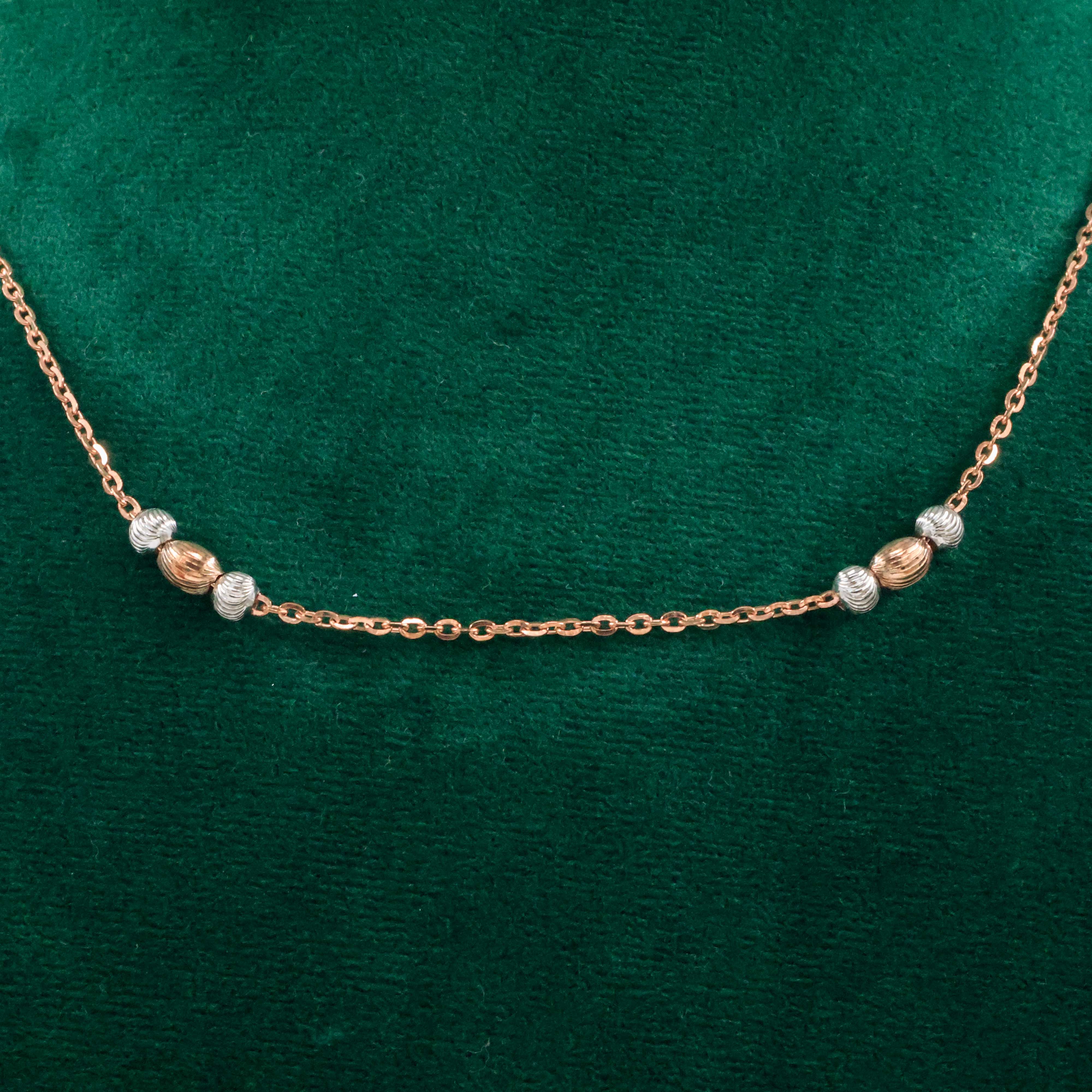 Raag Silver Jewellery Basheerbagh - Rose Gold Bead Chain
