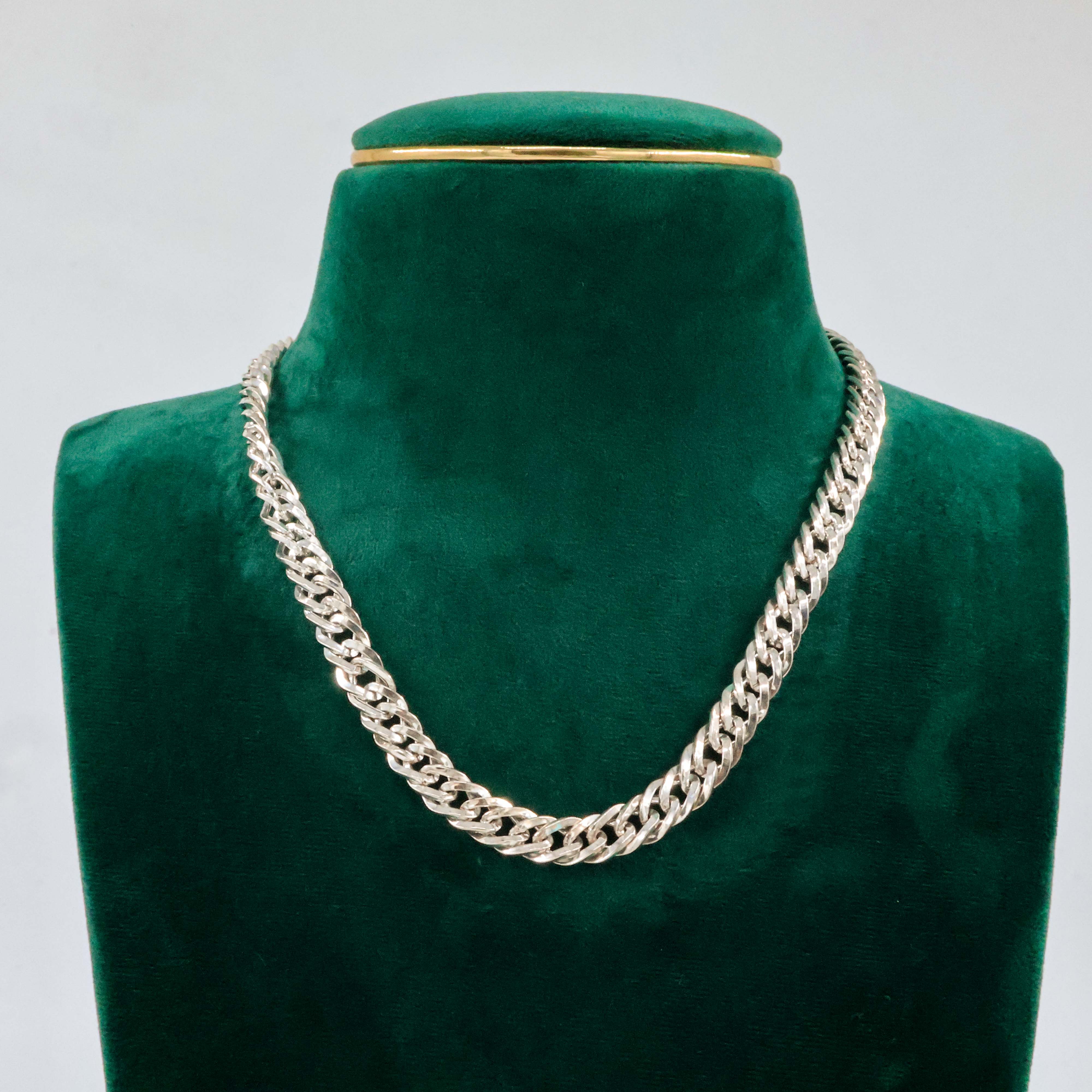 Interlocked Silver Chain