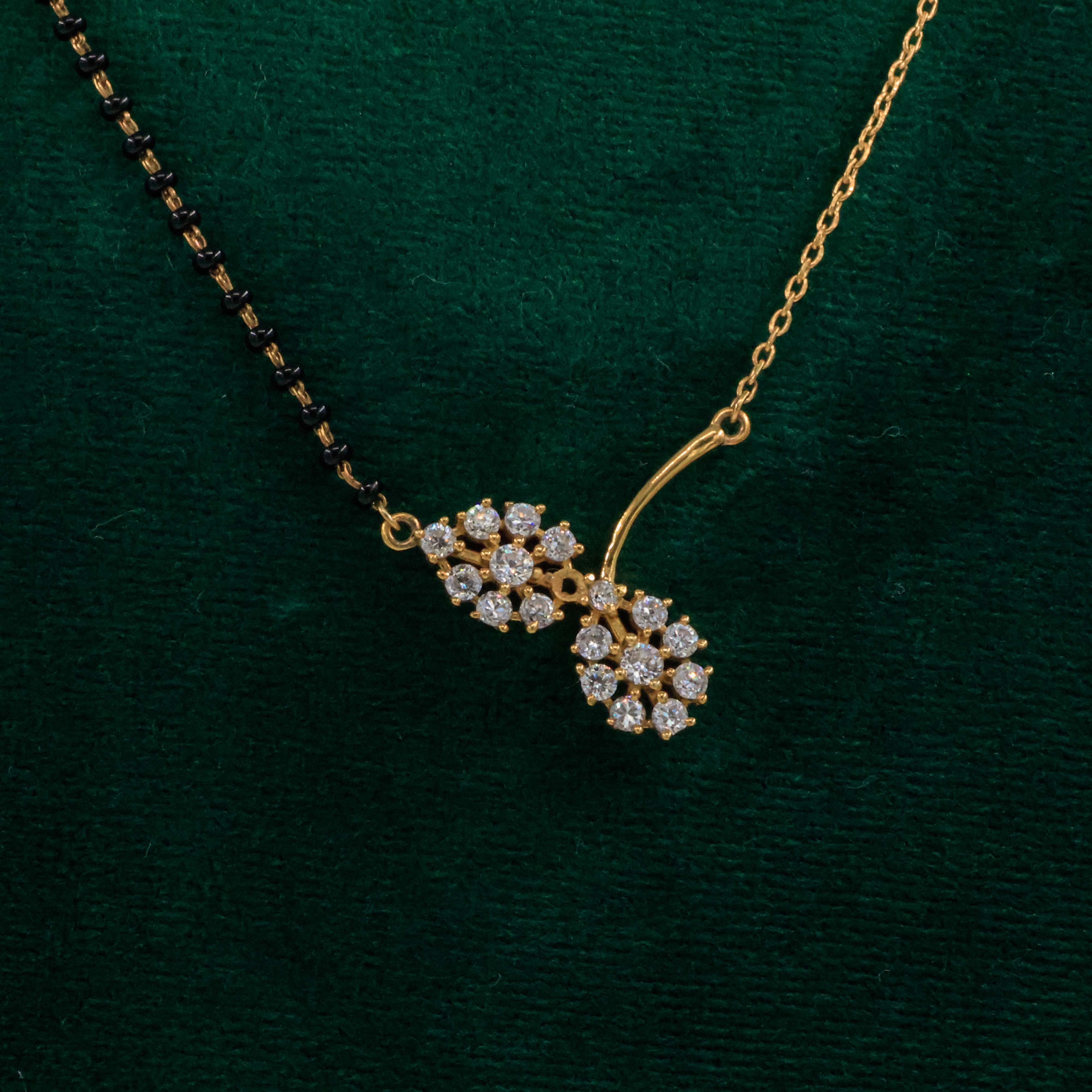 Raag Silver Jewellery Basheerbagh - Floral Cluster Mangalsutra