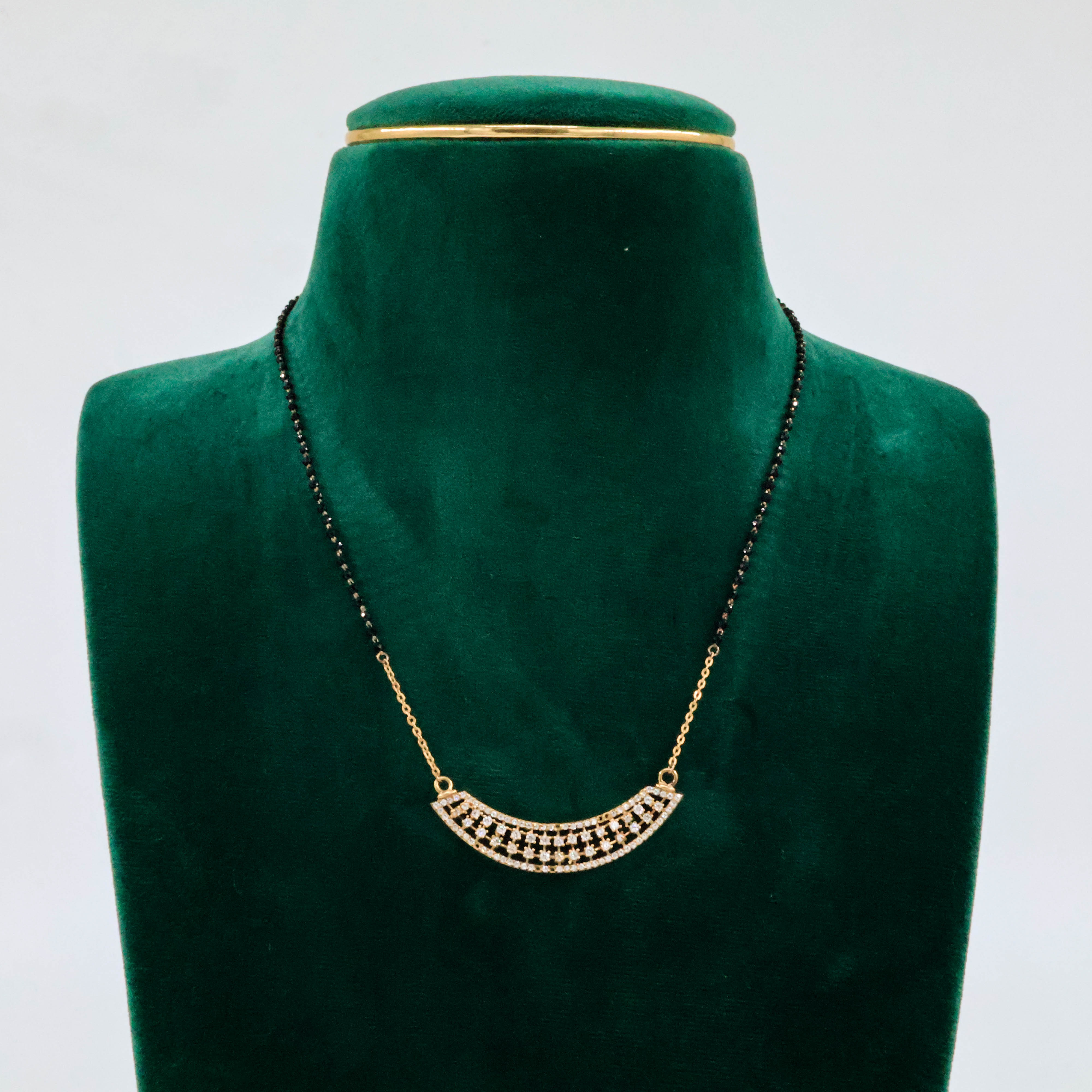 Raag Silver Jewellery Basheerbagh - Crescent CZ Mangalsutra