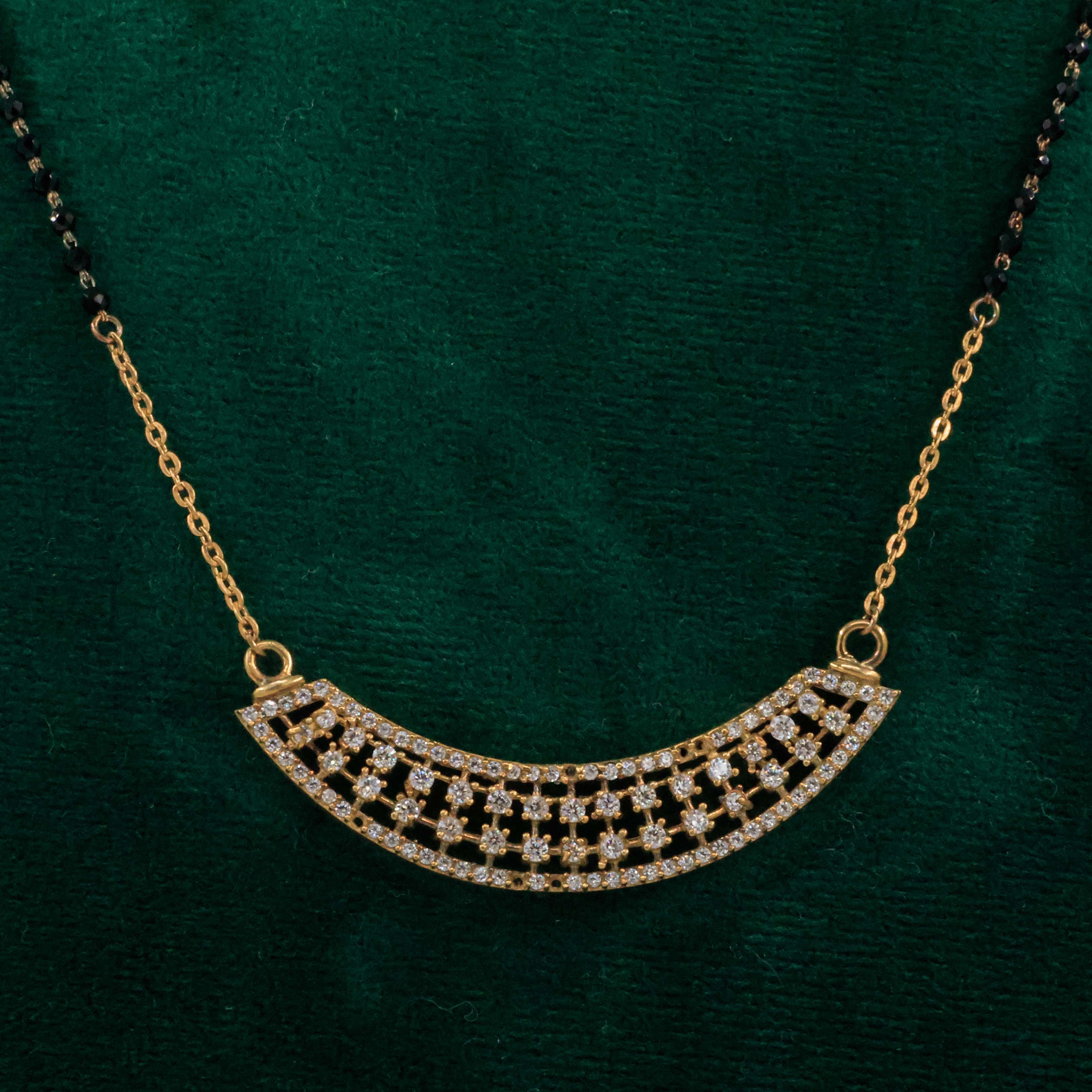 Raag Silver Jewellery Basheerbagh - Crescent CZ Mangalsutra