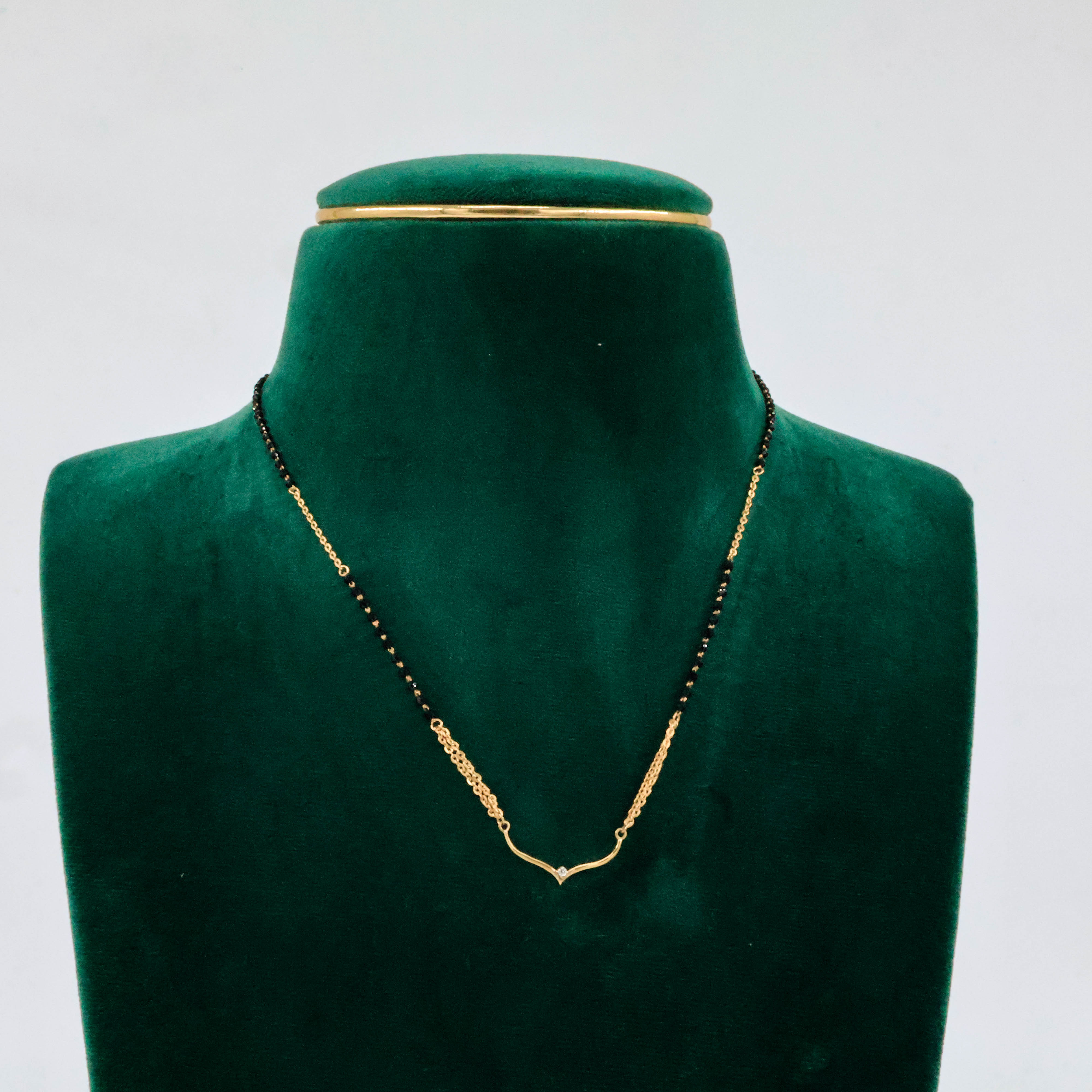 Raag Silver Jewellery Basheerbagh - Elegant Black Bead Mangalsutra