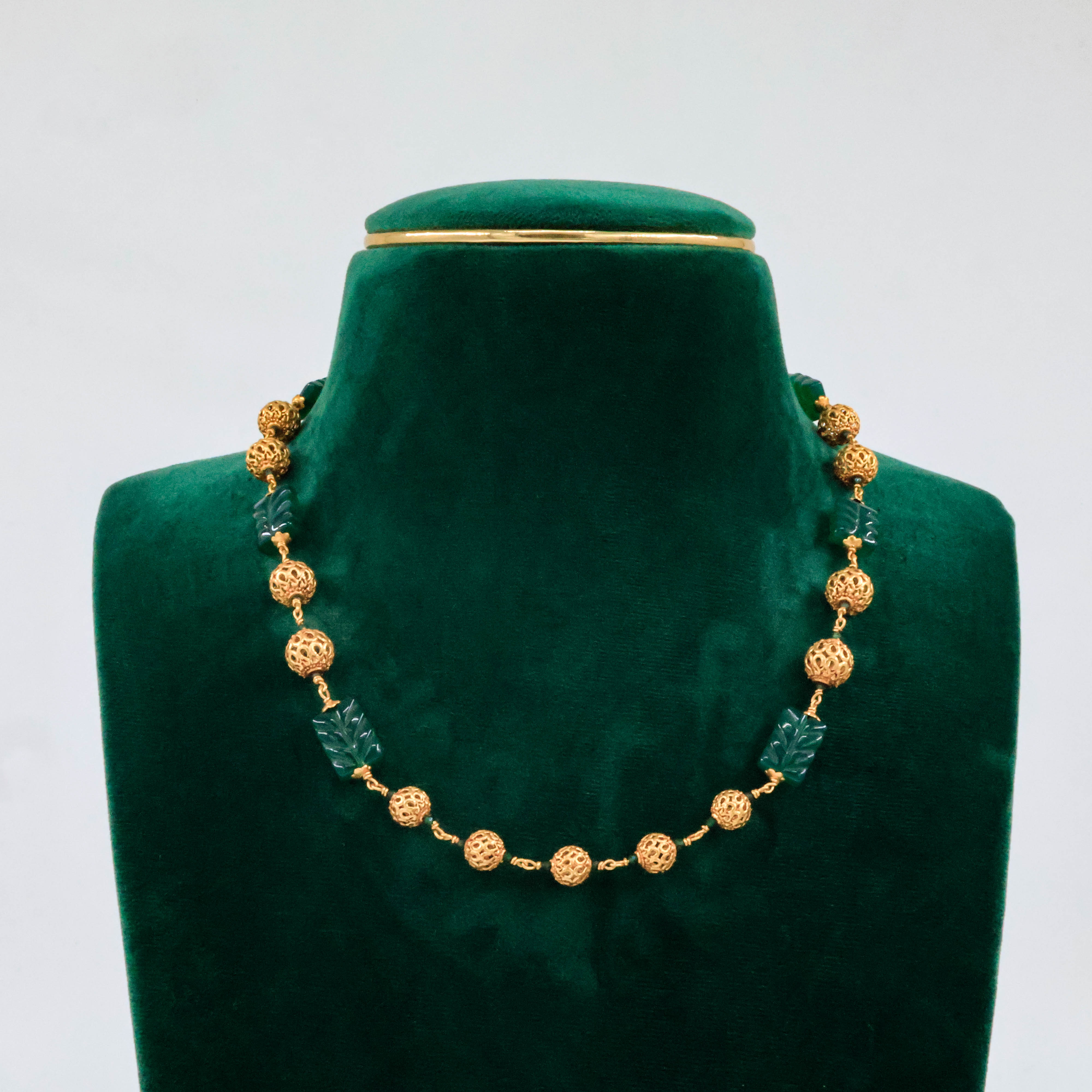 Raag Silver Jewellery Basheerbagh - Filigree Green Mala