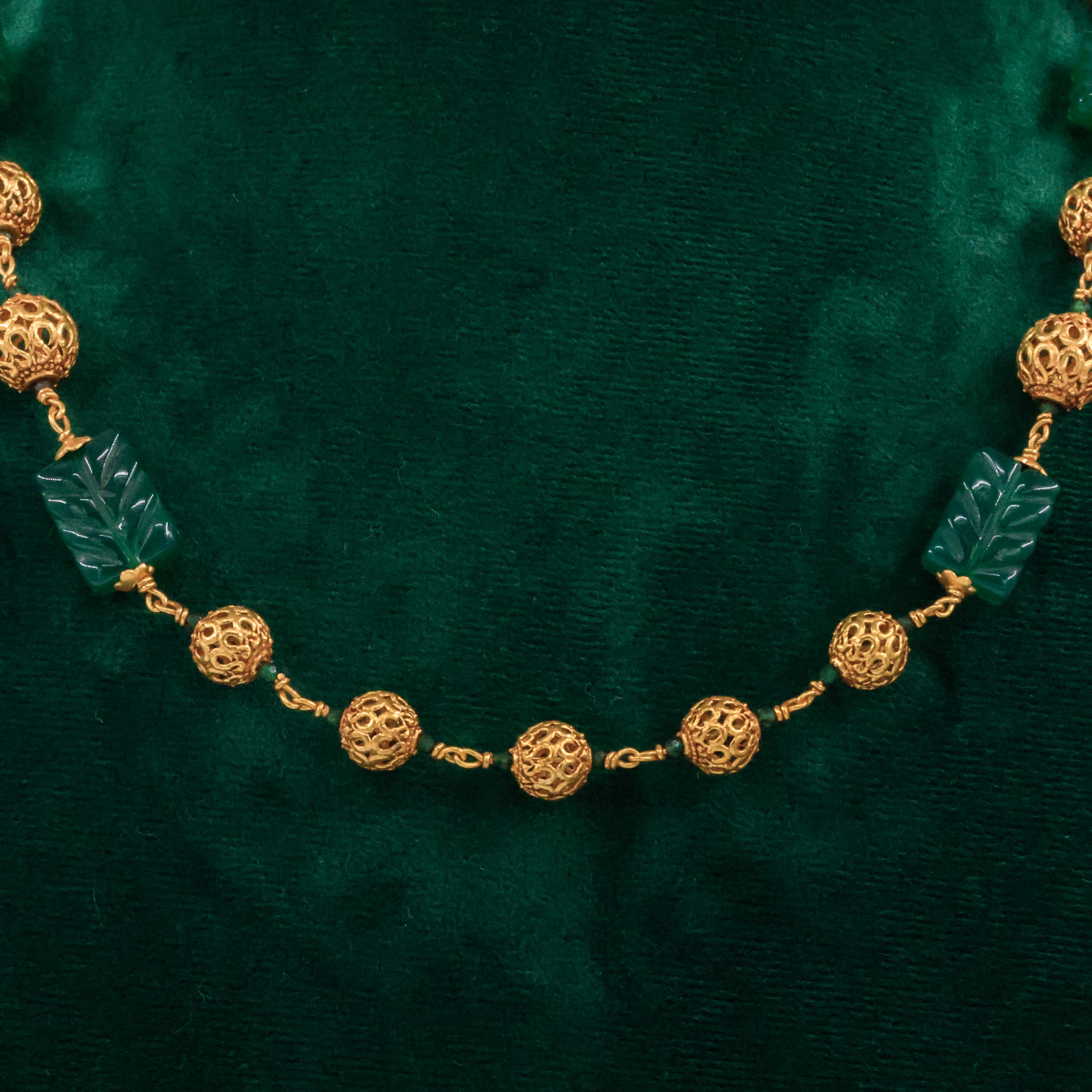 Raag Silver Jewellery Basheerbagh - Filigree Green Mala