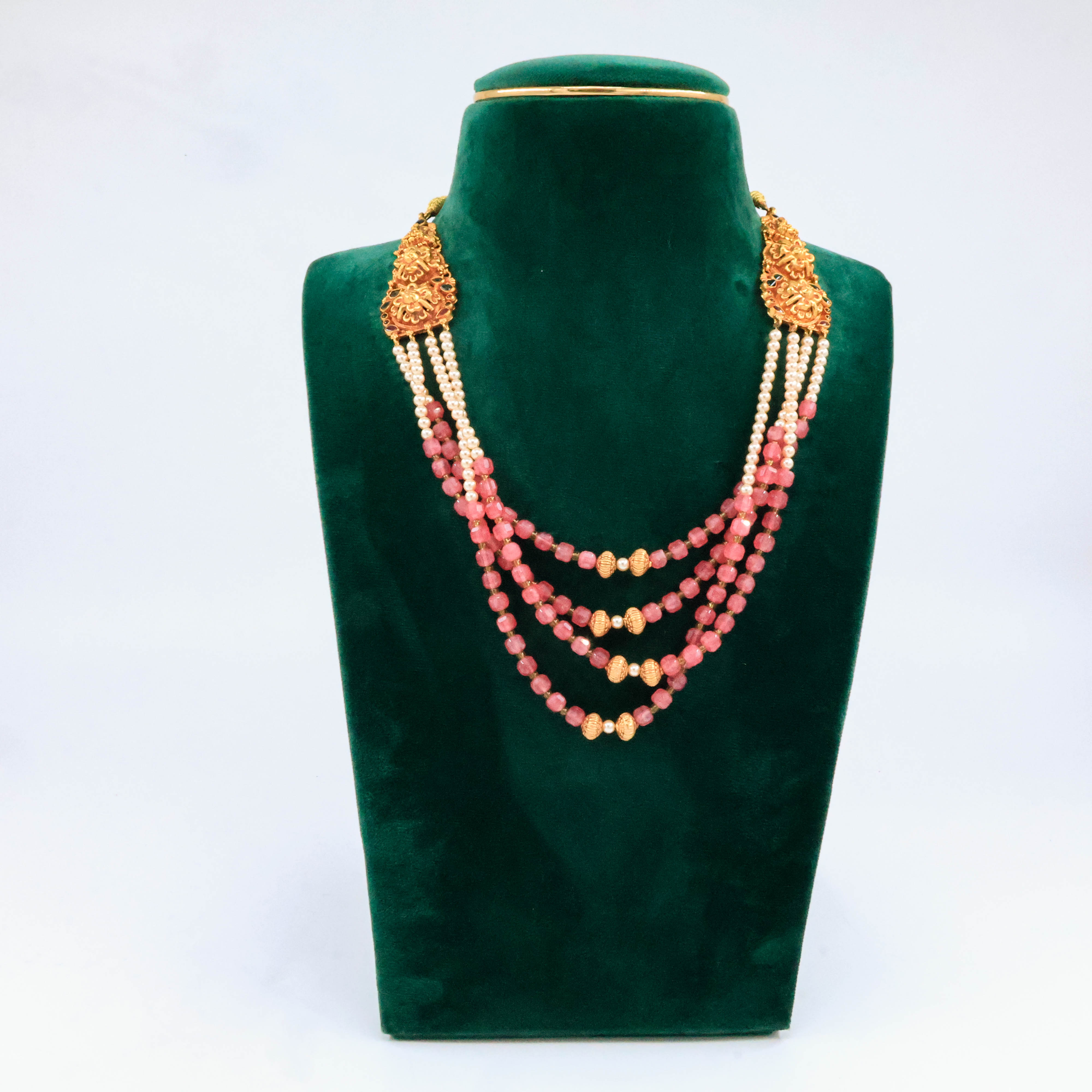 Raag Silver Jewellery Basheerbagh - Deity Pink Pearl Haram