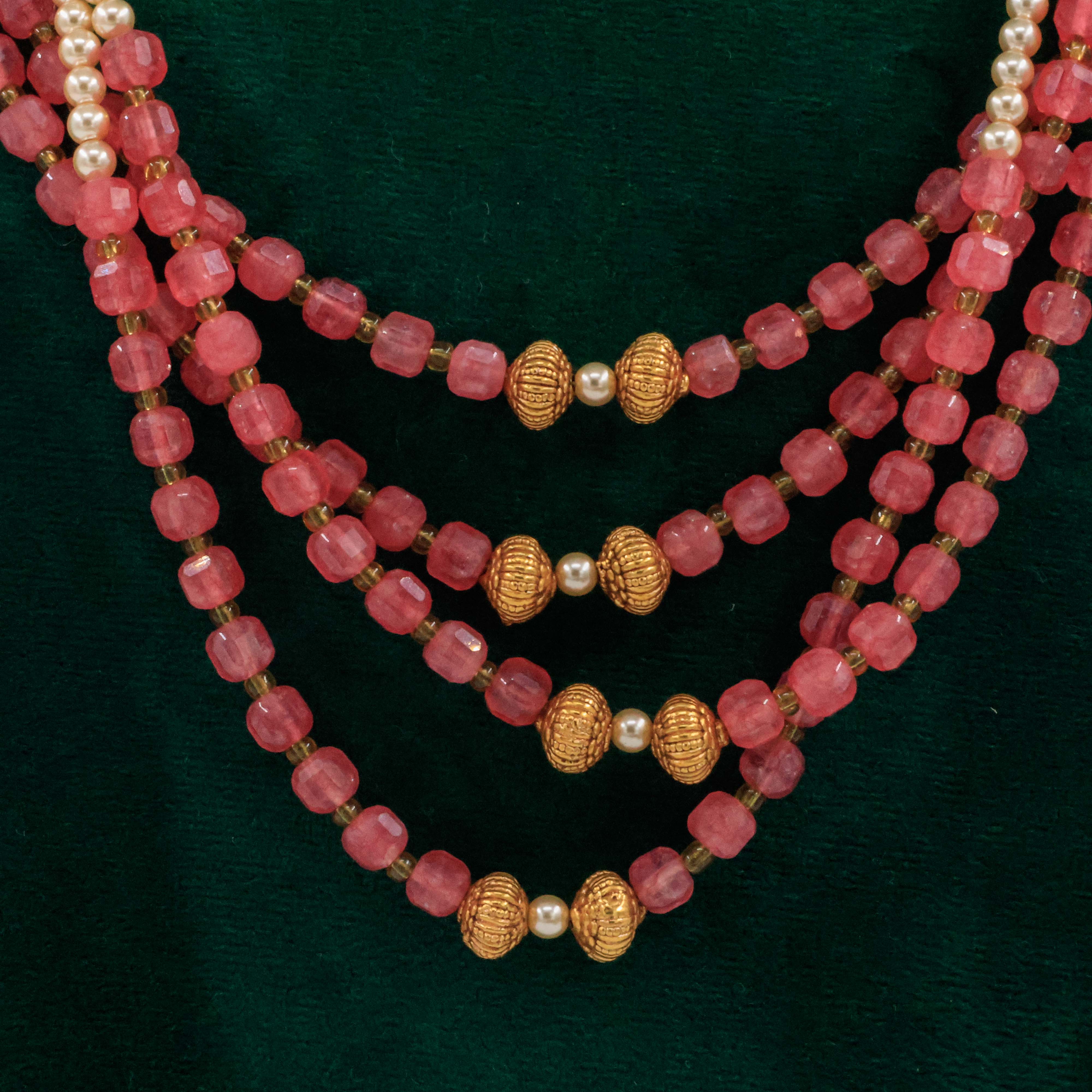 Raag Silver Jewellery Basheerbagh - Deity Pink Pearl Haram