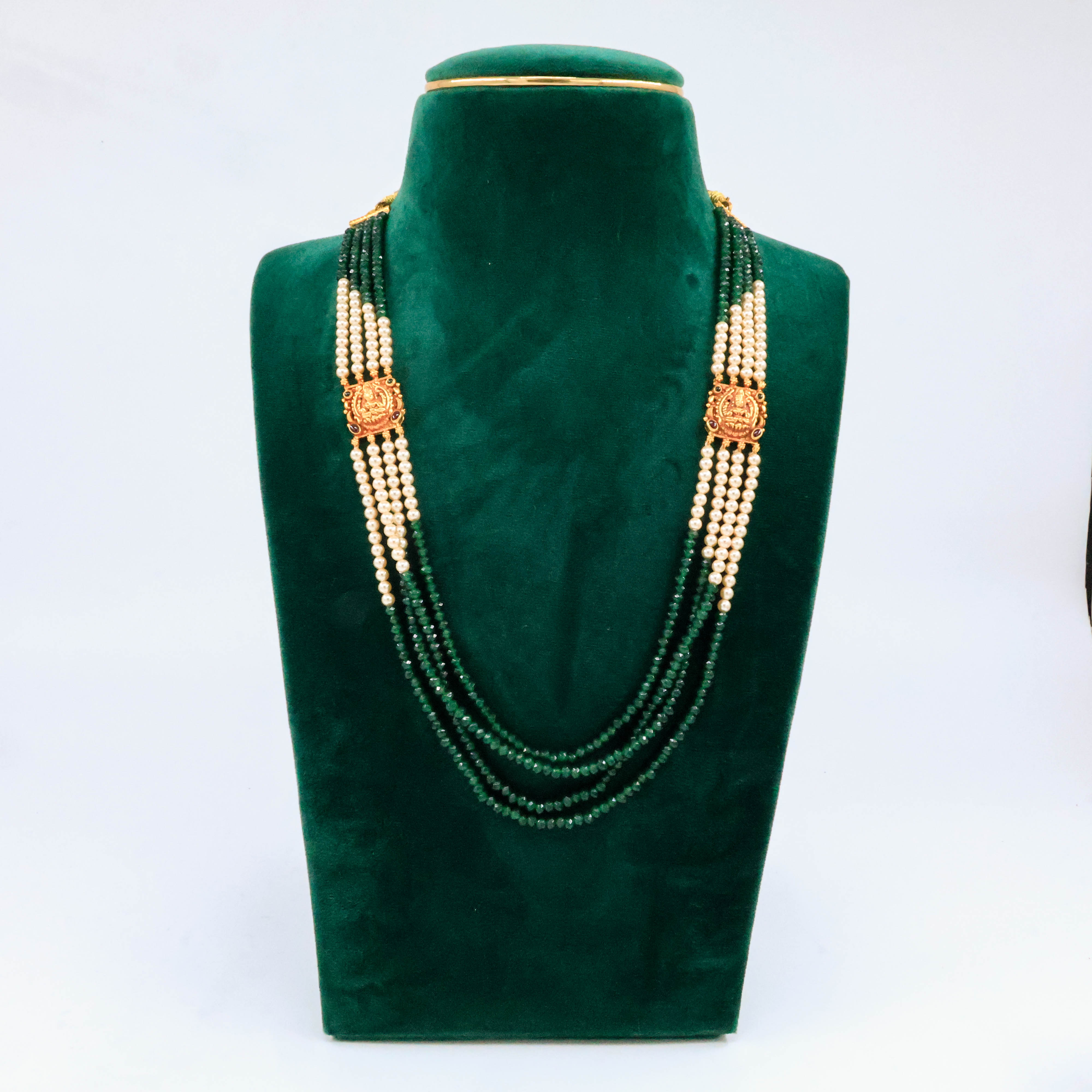 Raag Silver Jewellery Basheerbagh - Lakshmi Green Pearl Mala