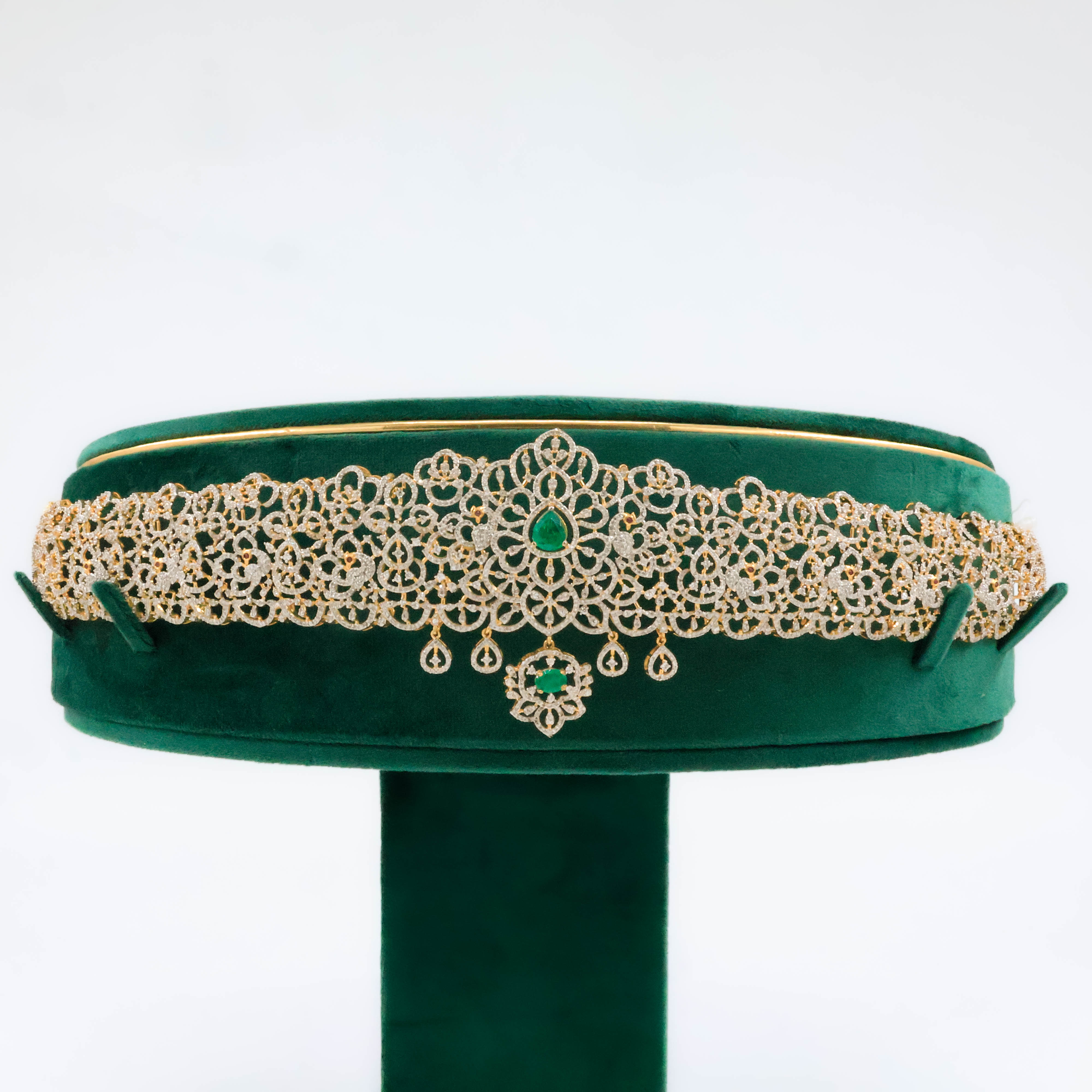 Raag Silver Jewellery Basheerbagh - Floral Emerald Vadiyalam