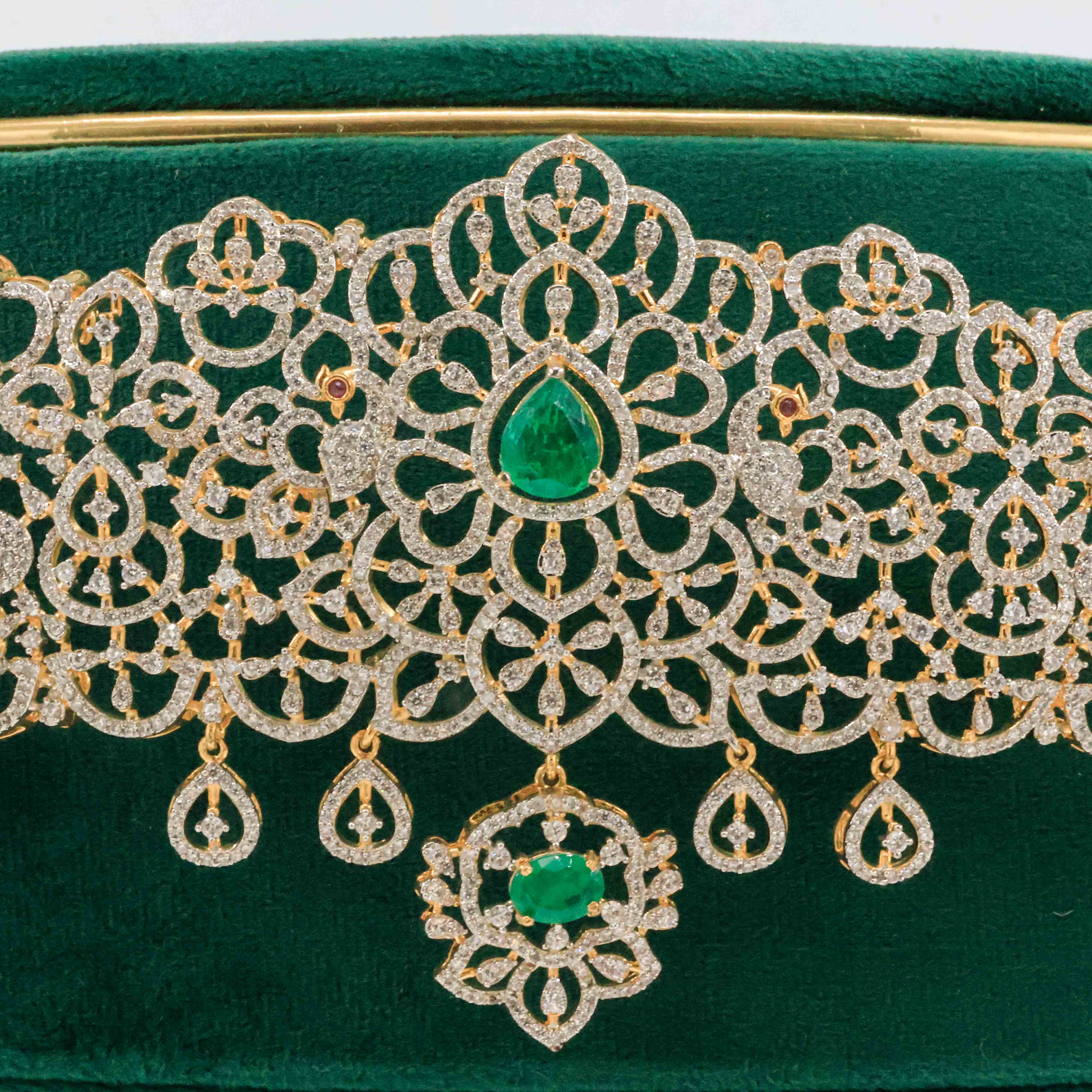 Raag Silver Jewellery Basheerbagh - Floral Emerald Vadiyalam
