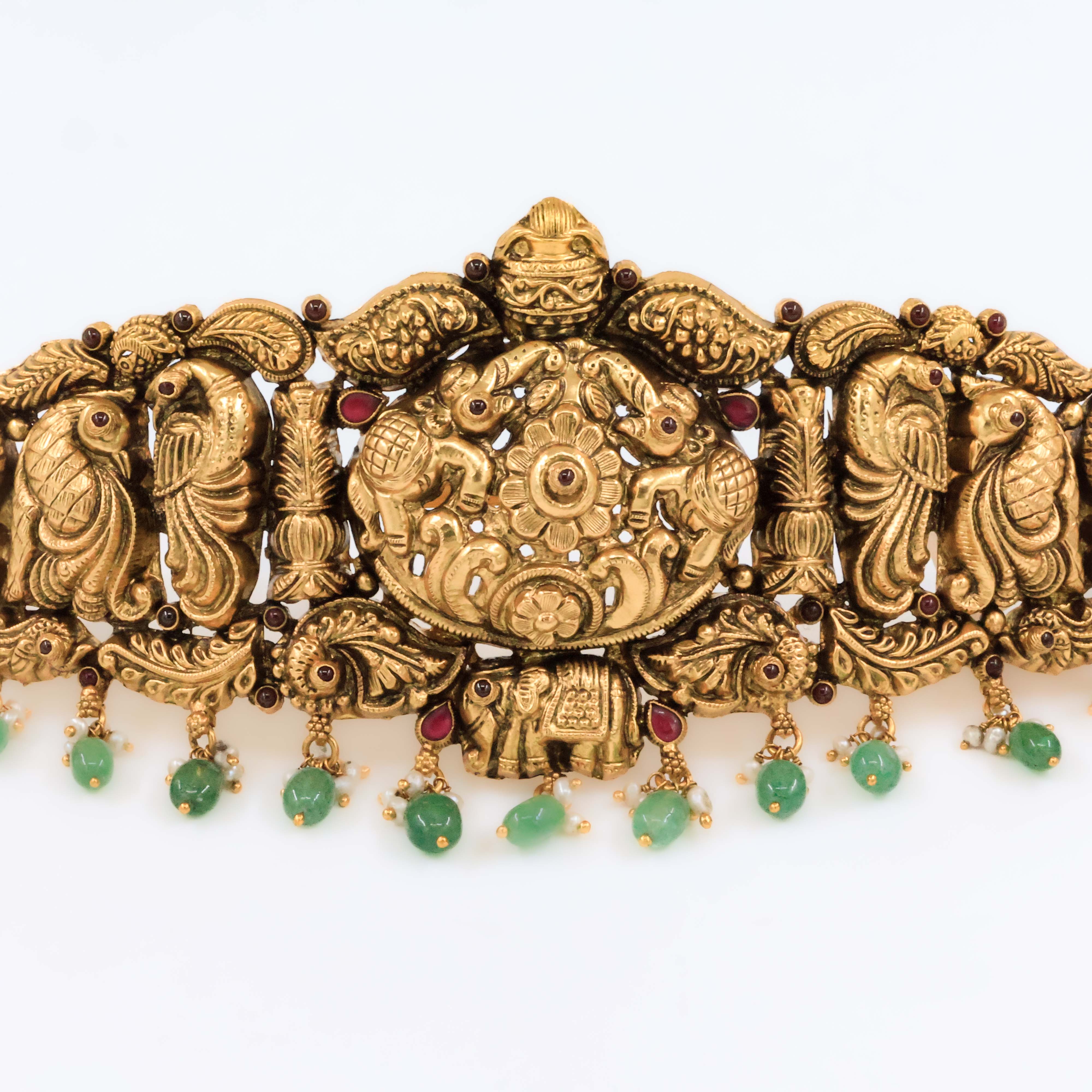 Raag Silver Jewellery Basheerbagh - Peacock Elephant Vadiyalam