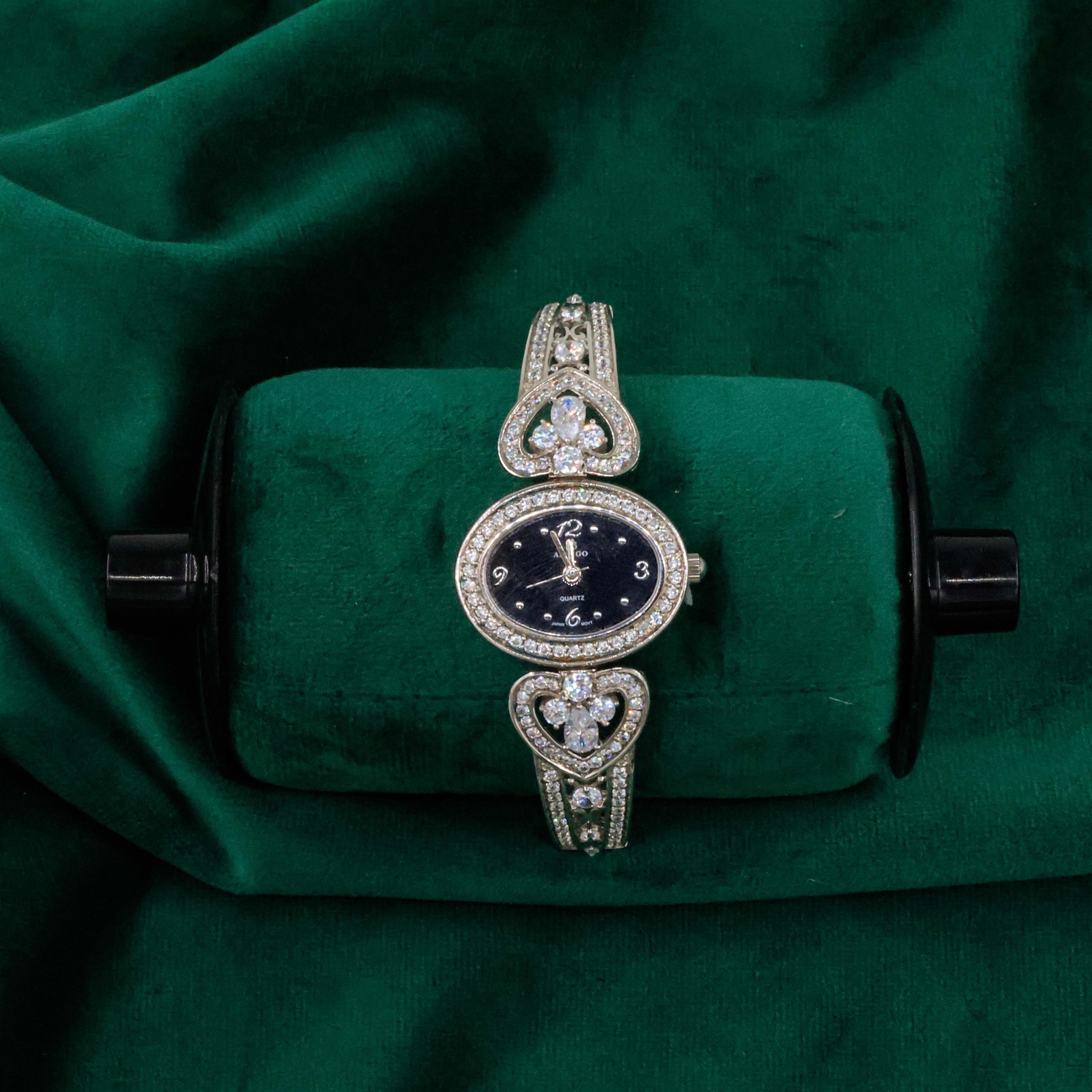Raag Silver Jewellery Basheerbagh - Heart CZ Watch