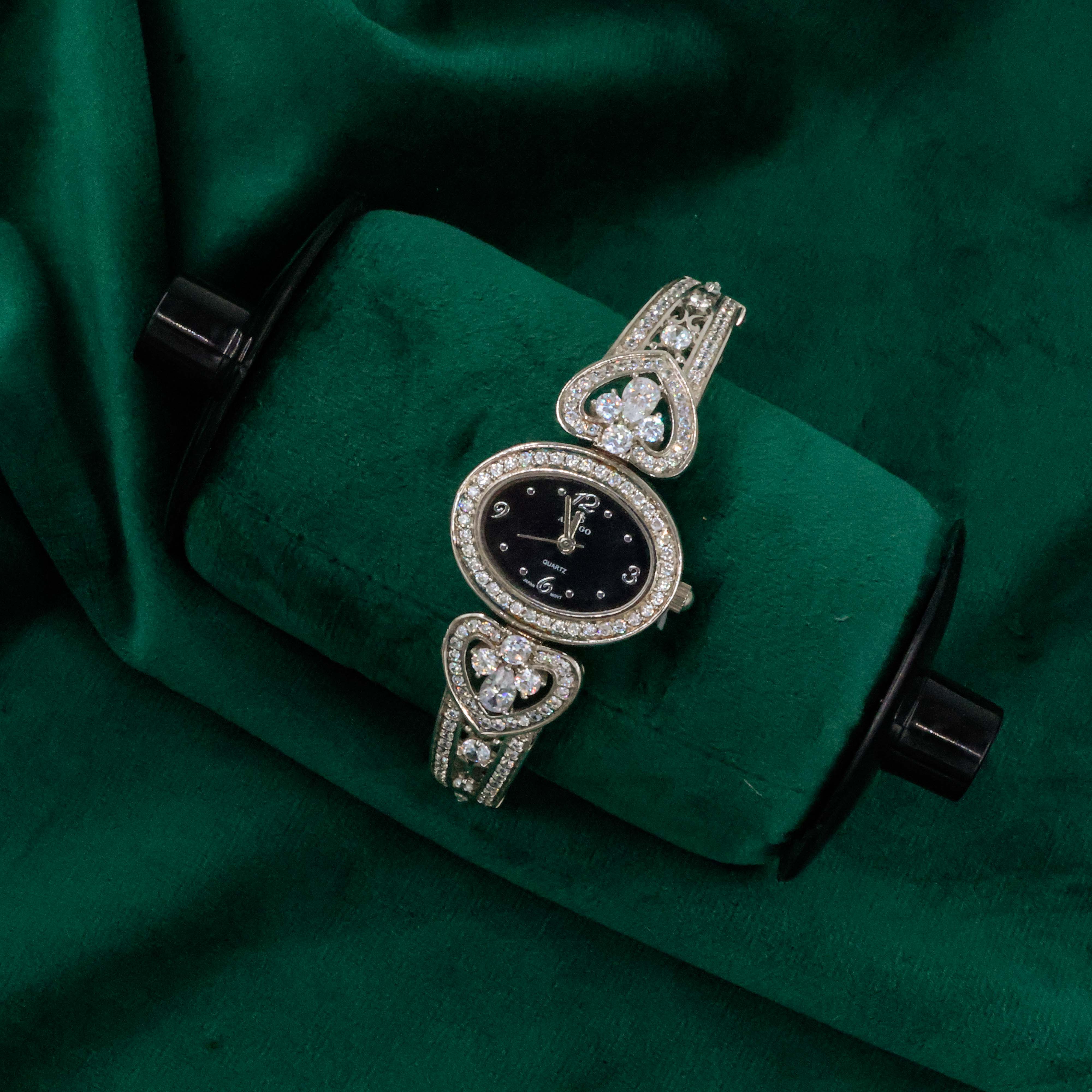 Raag Silver Jewellery Basheerbagh - Heart CZ Watch