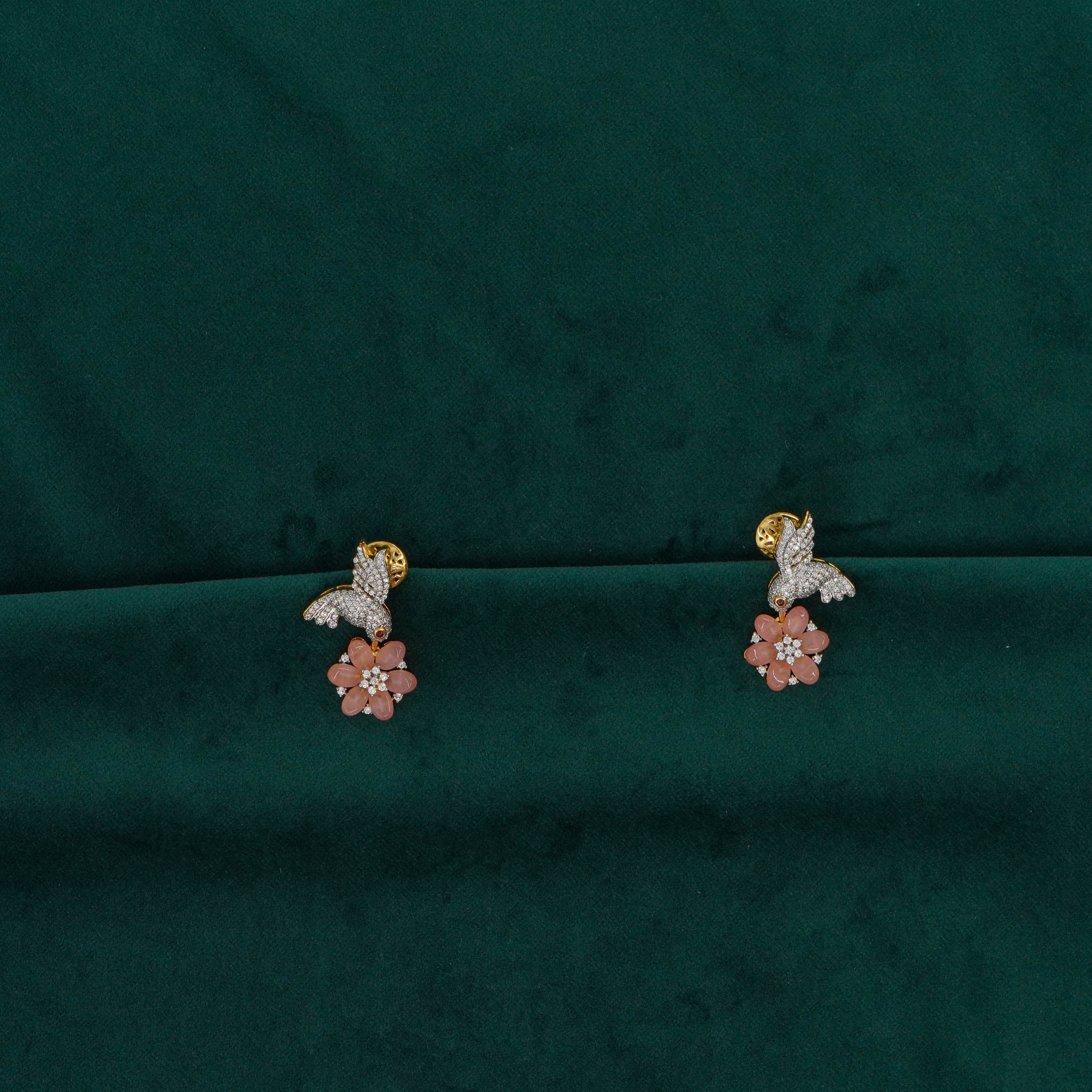 Raag Silver Jewellery Basheerbagh - Hummingbird Floral Set