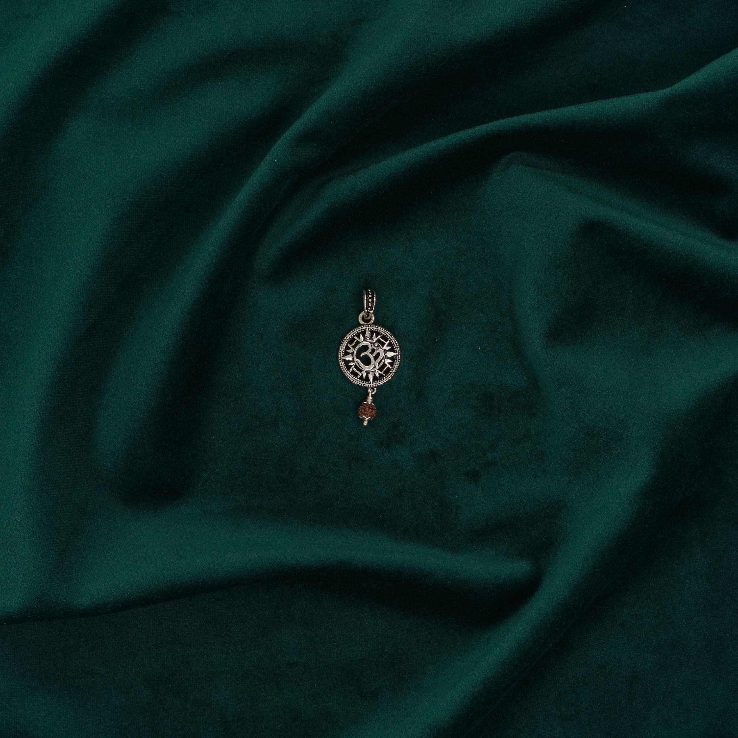 Raag Silver Jewellery Basheerbagh - Om Rudraksha Pendant