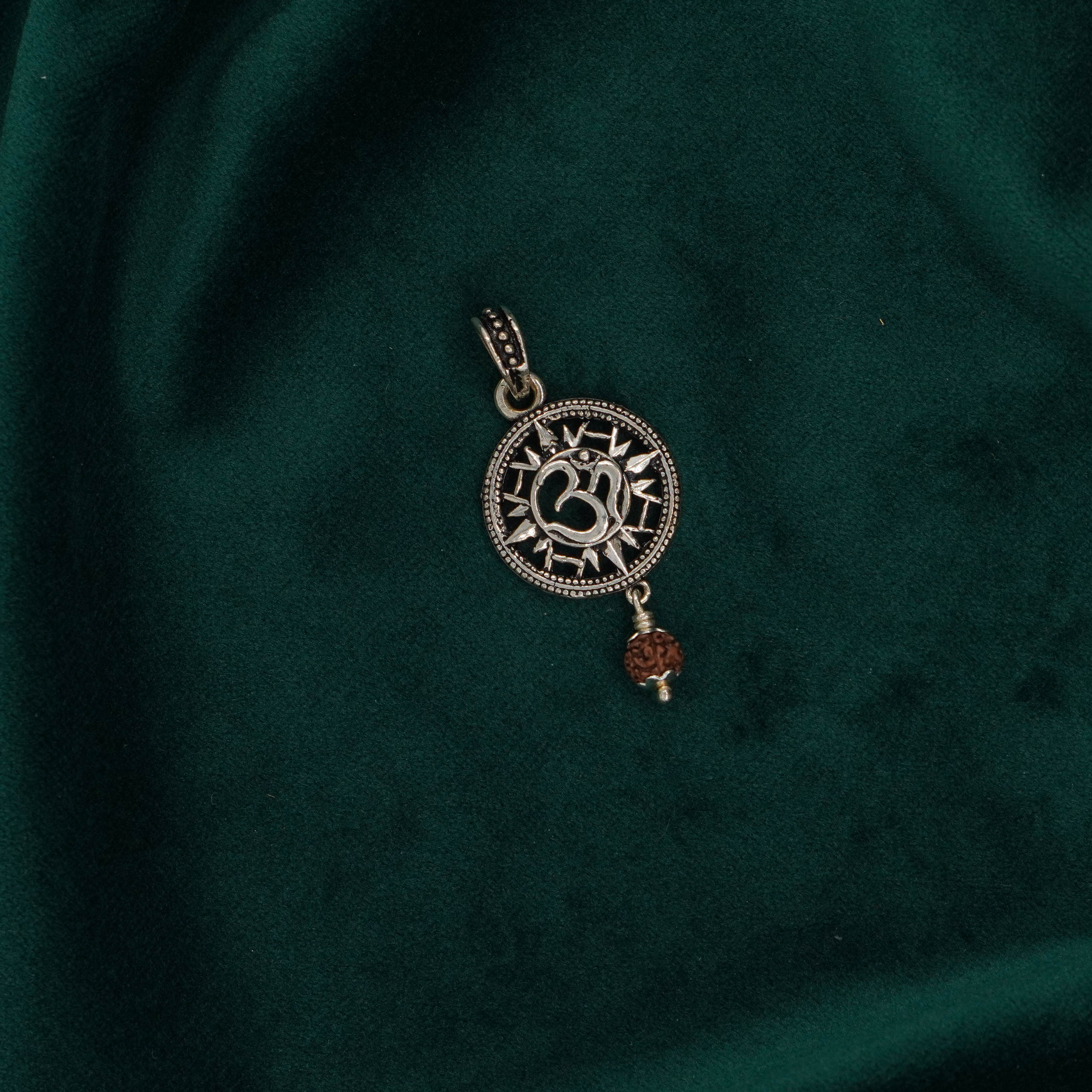 Raag Silver Jewellery Basheerbagh - Om Rudraksha Pendant