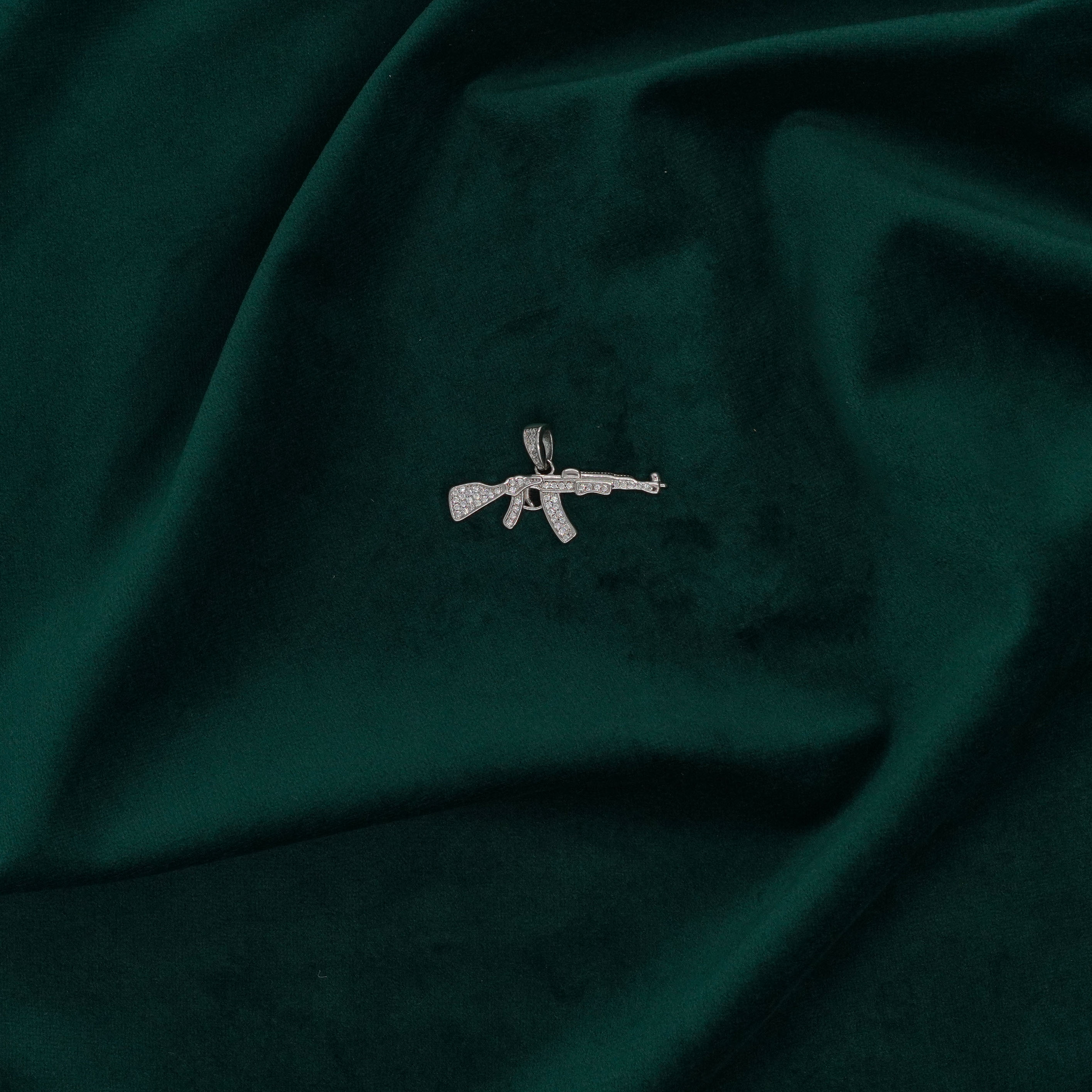 Raag Silver Jewellery Basheerbagh - Ak47 Gun Pendant Silver