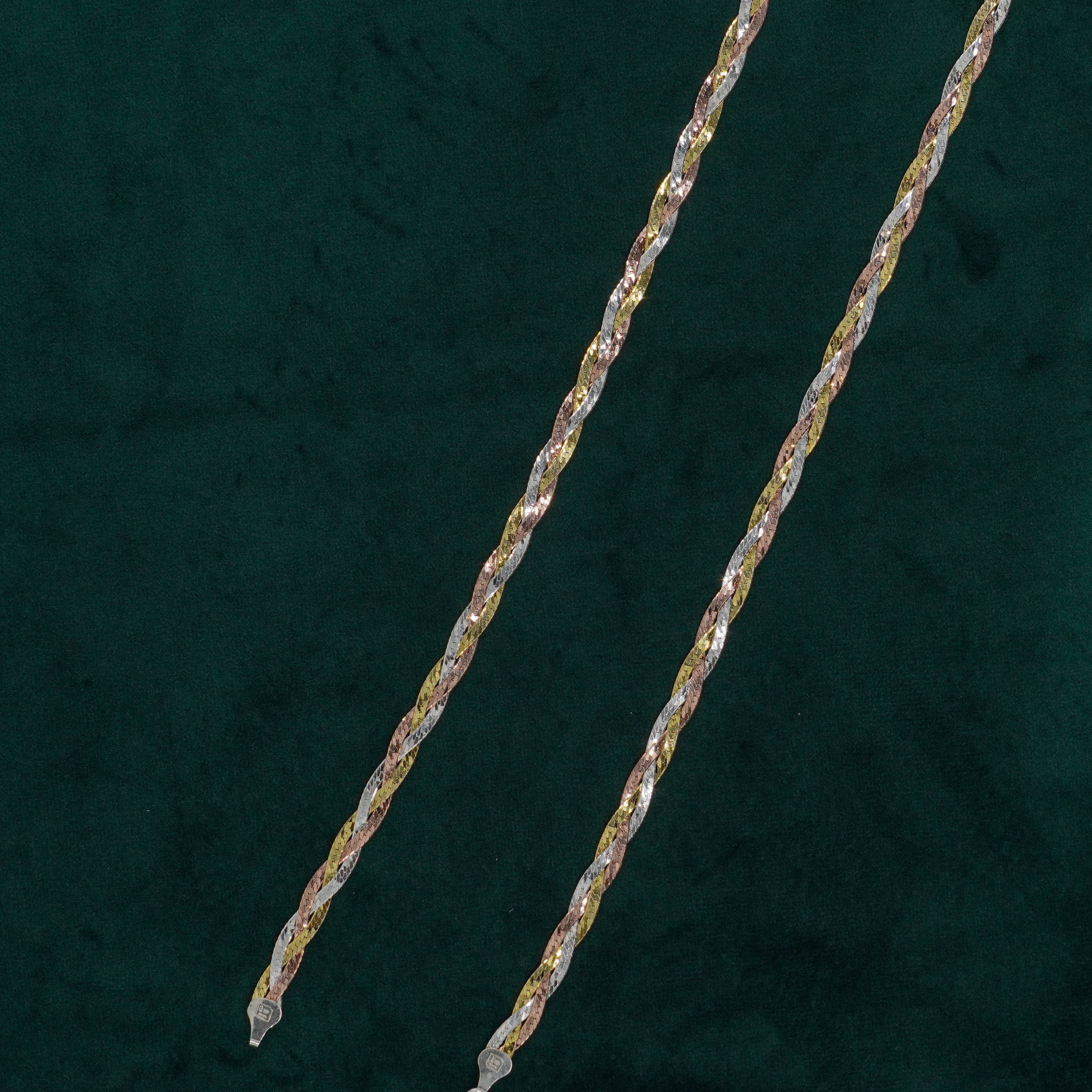 Raag Silver Jewellery Basheerbagh - Tri-color Chain Anklets