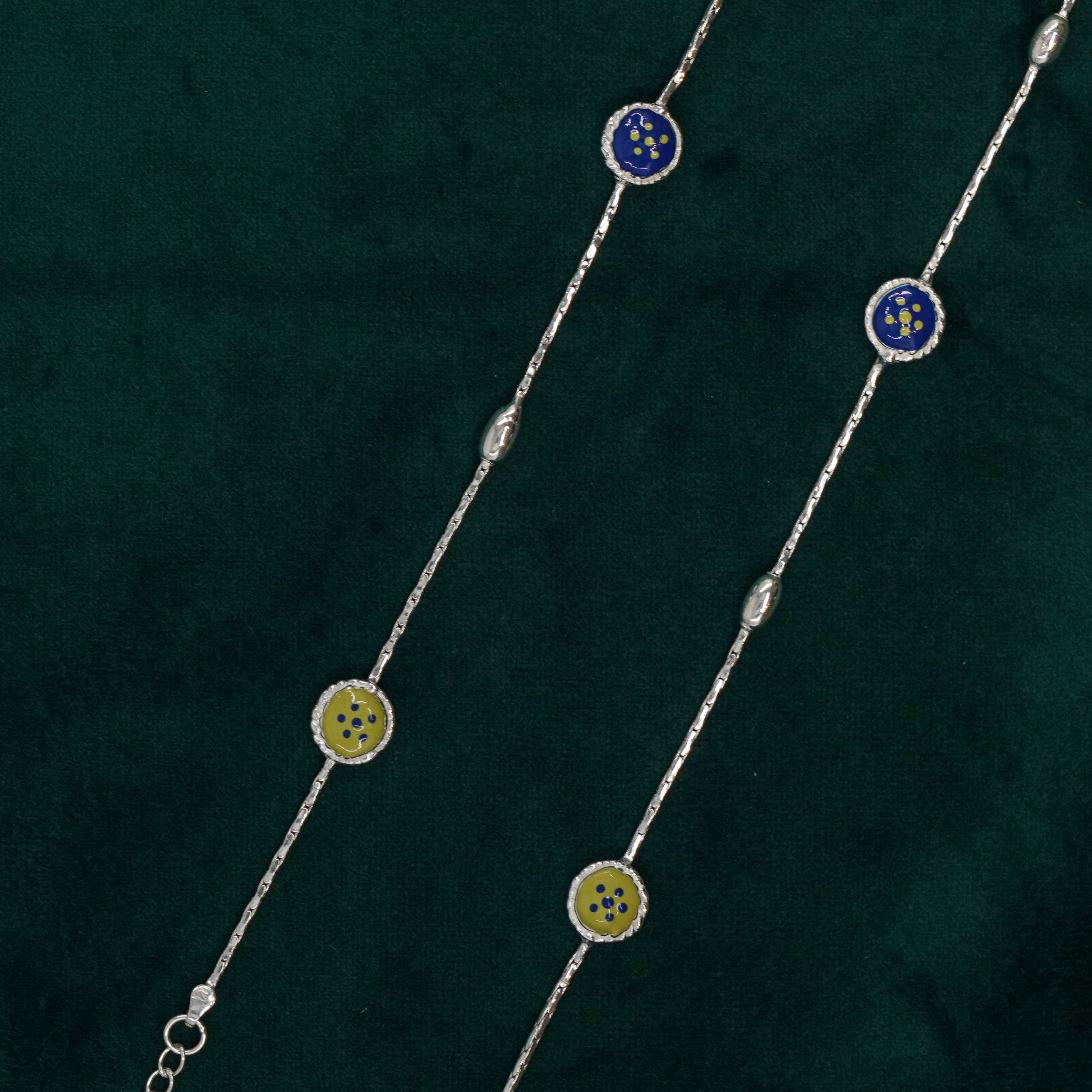 Raag Silver Jewellery Basheerbagh - Silver Enamel Anklets