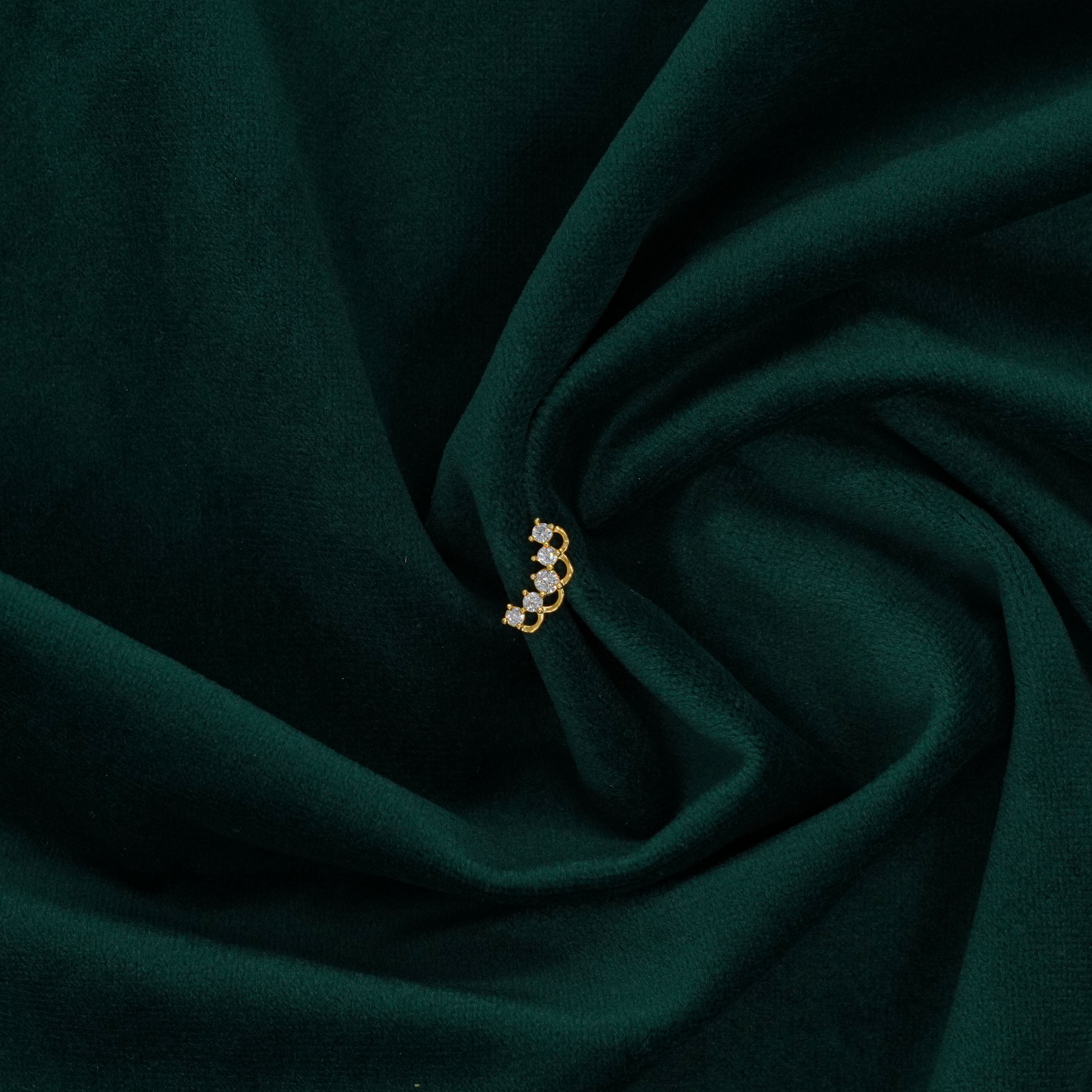 Raag Silver Jewellery Basheerbagh - CZ Curve Nose Ring