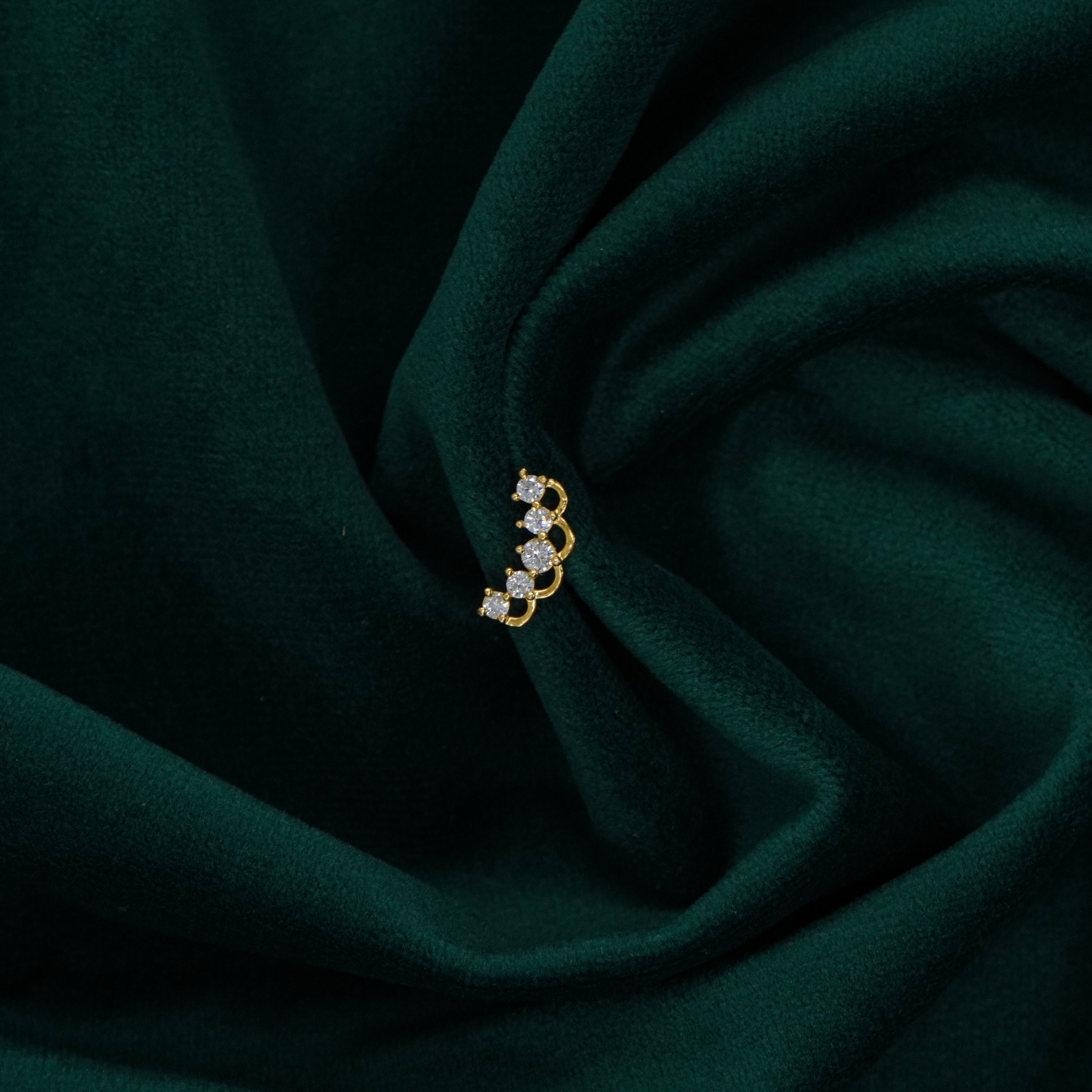 Raag Silver Jewellery Basheerbagh - CZ Curve Nose Ring