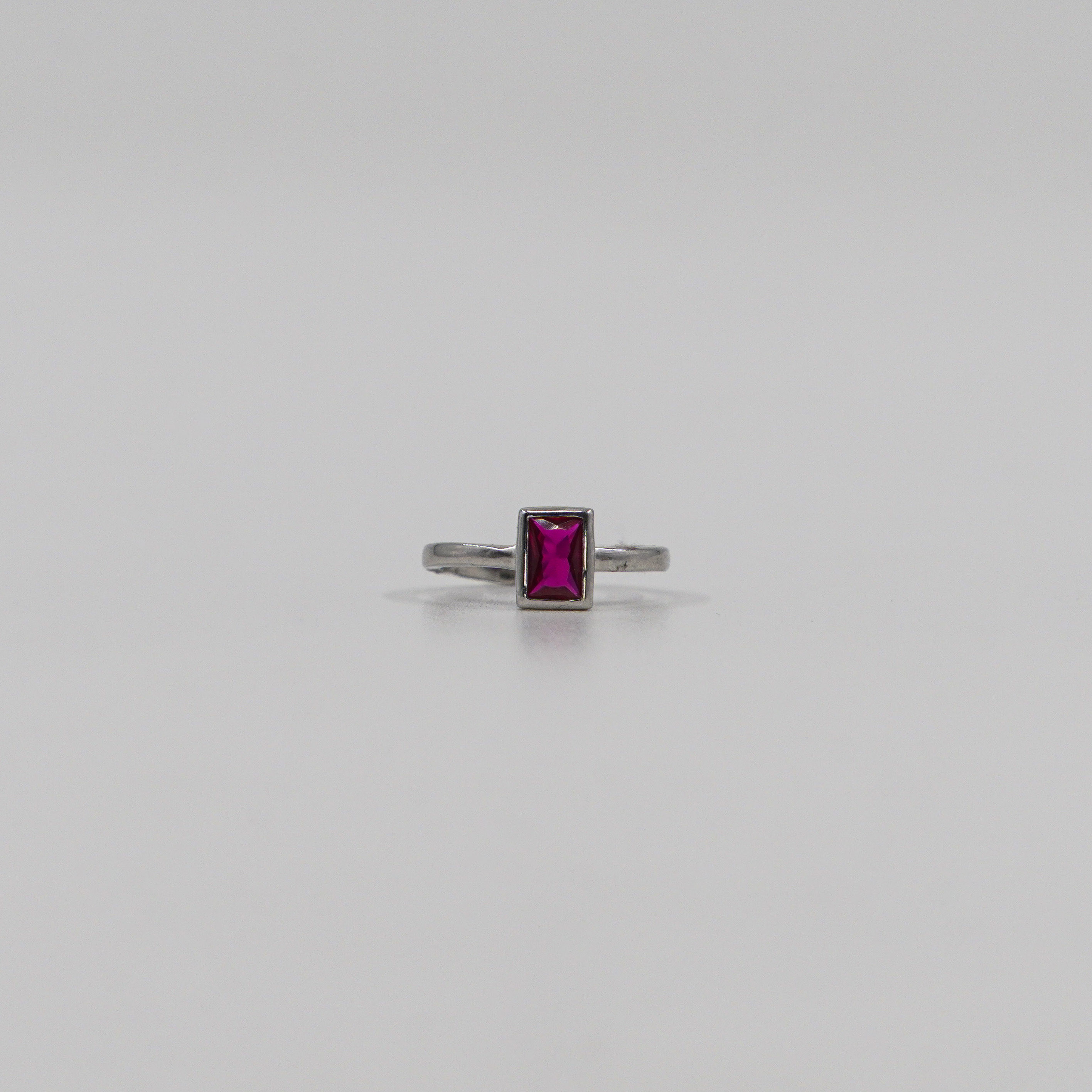 Ruby Rectangle Toe Rings Set