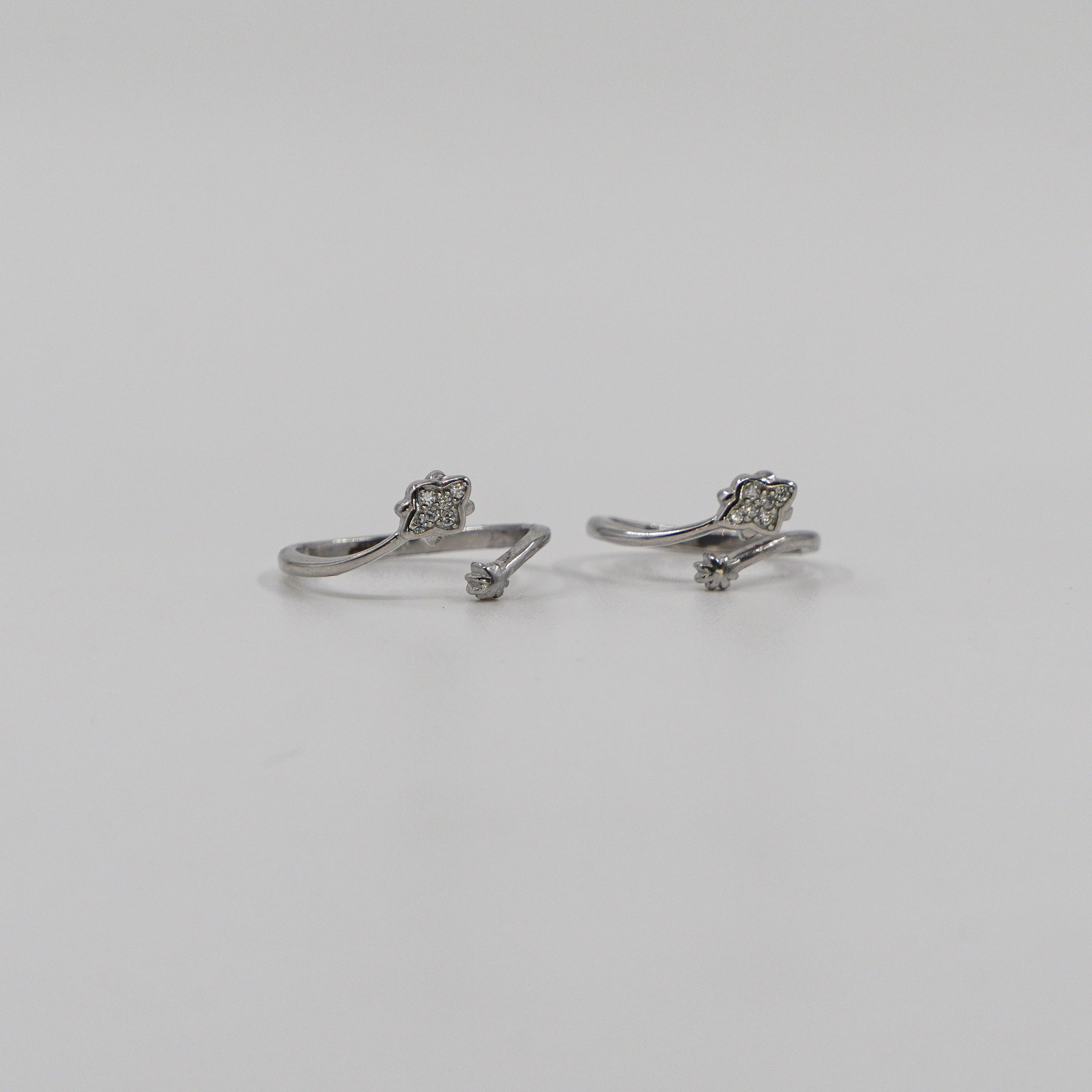 Raag Silver Jewellery Basheerbagh - Floral Toe Rings