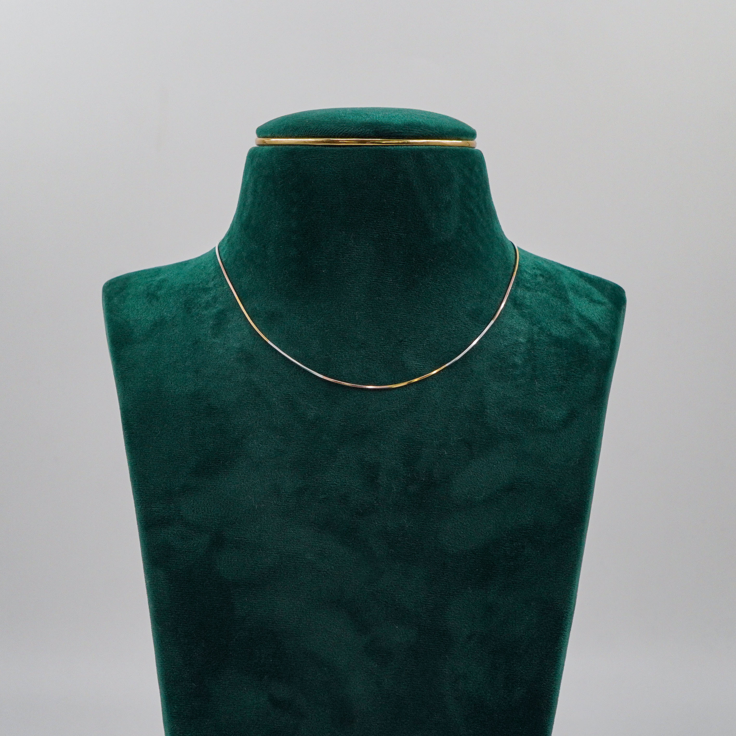 Raag Silver Jewellery Basheerbagh - Tri-color Herringbone Necklace